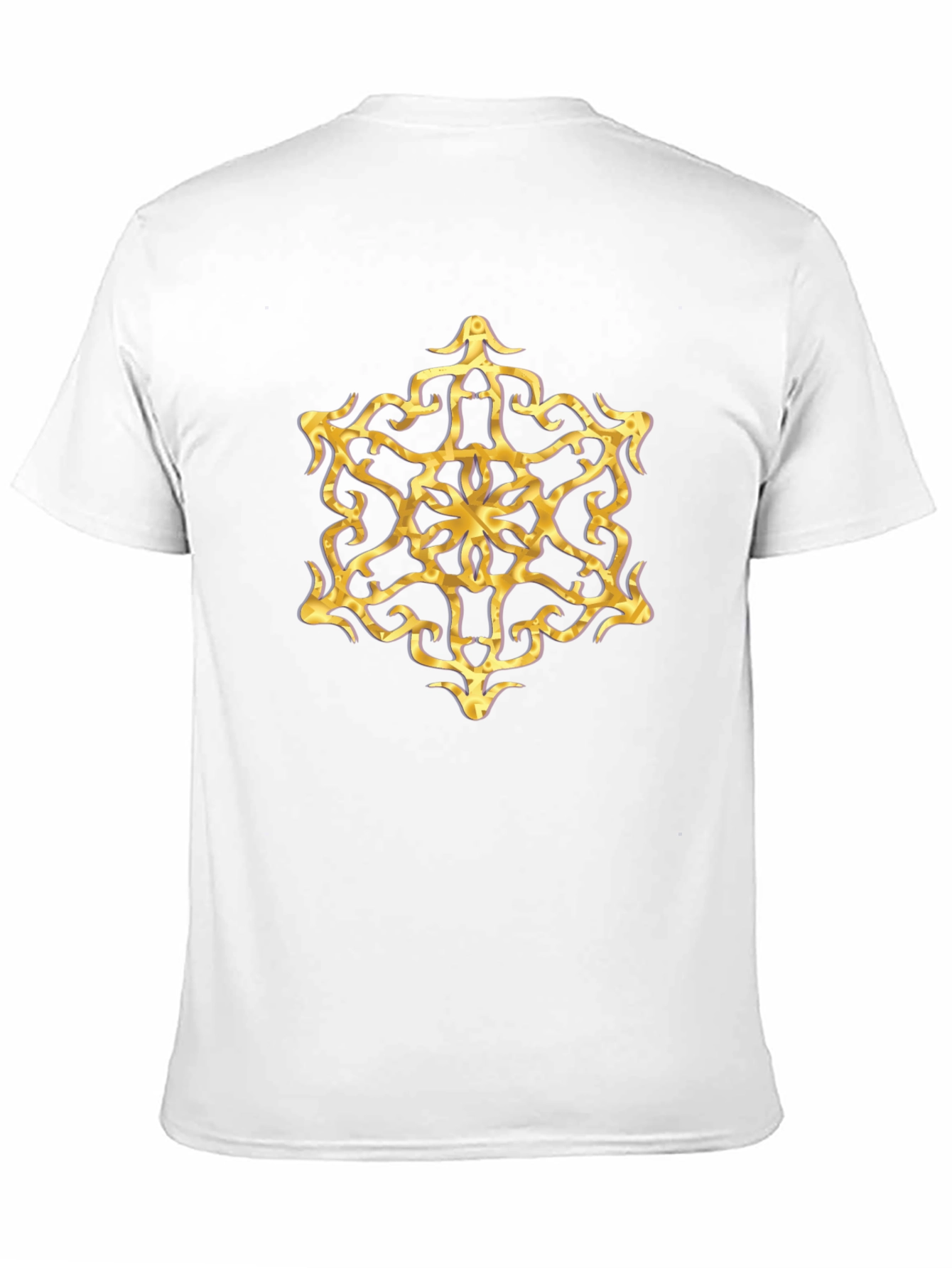 Golden Mandala Graphic Tee - Stylish Mens Black T-Shirt
