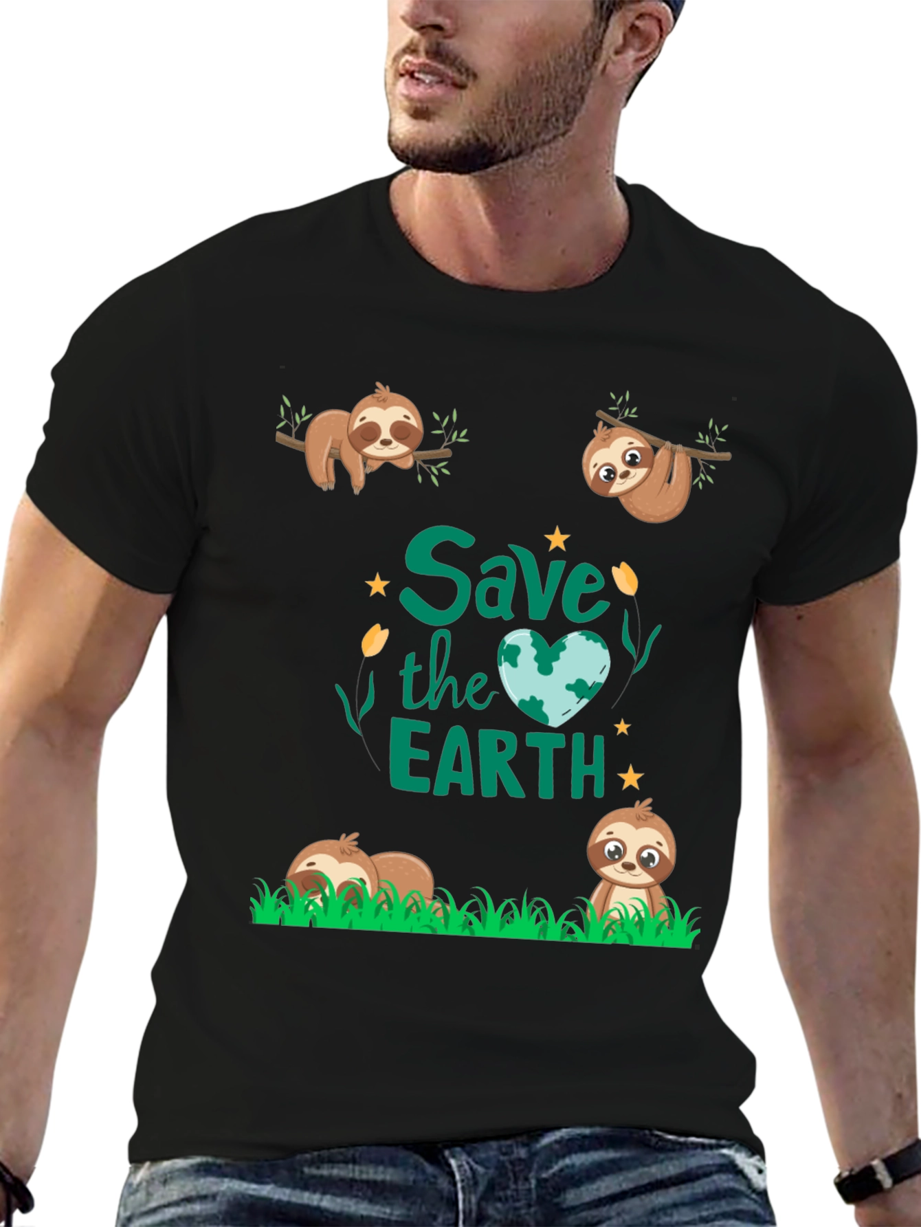 Save the Earth Sloth Graphic Tee