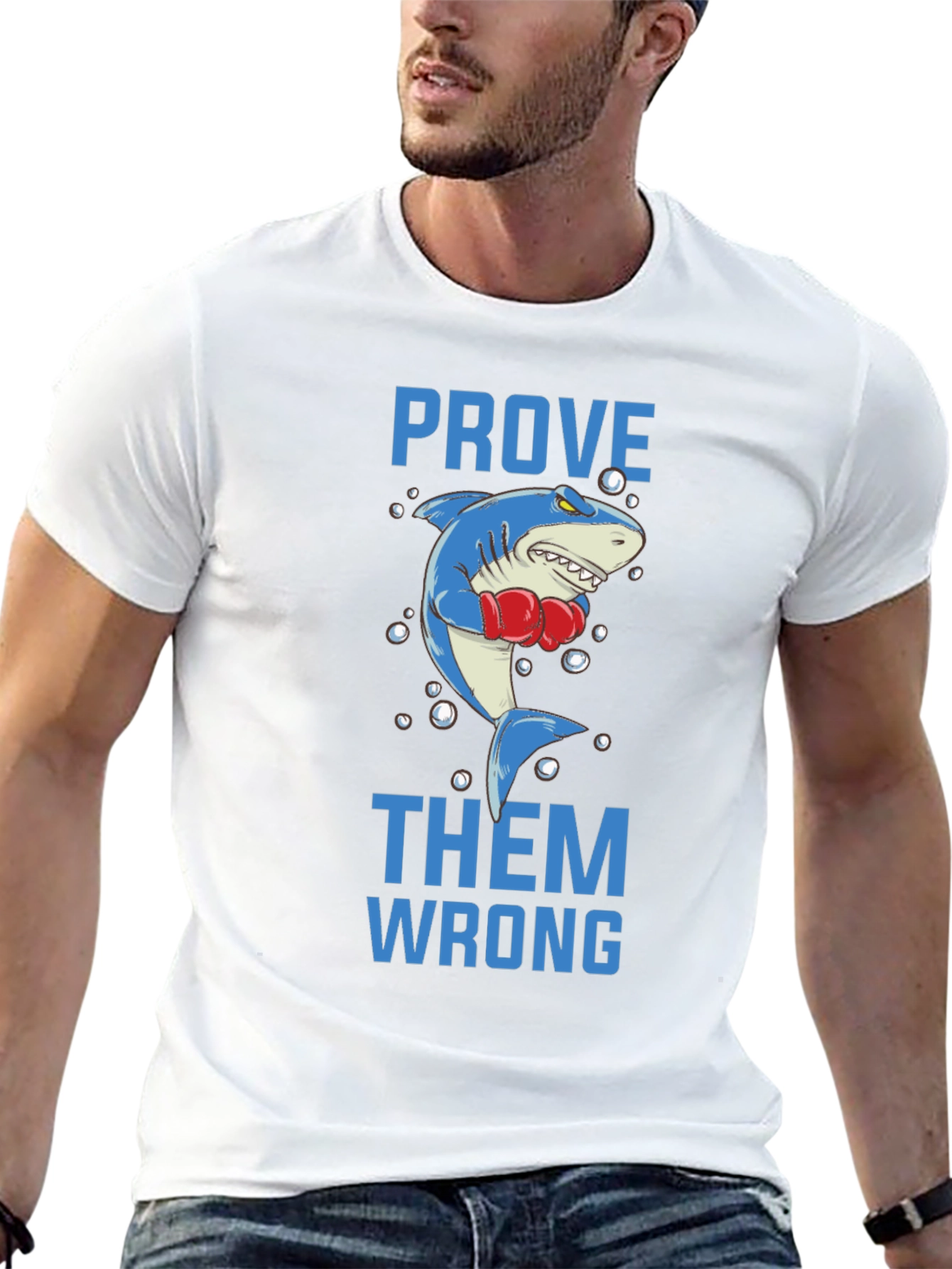 Prove Them Wrong Boxing Shark Graphic Tee