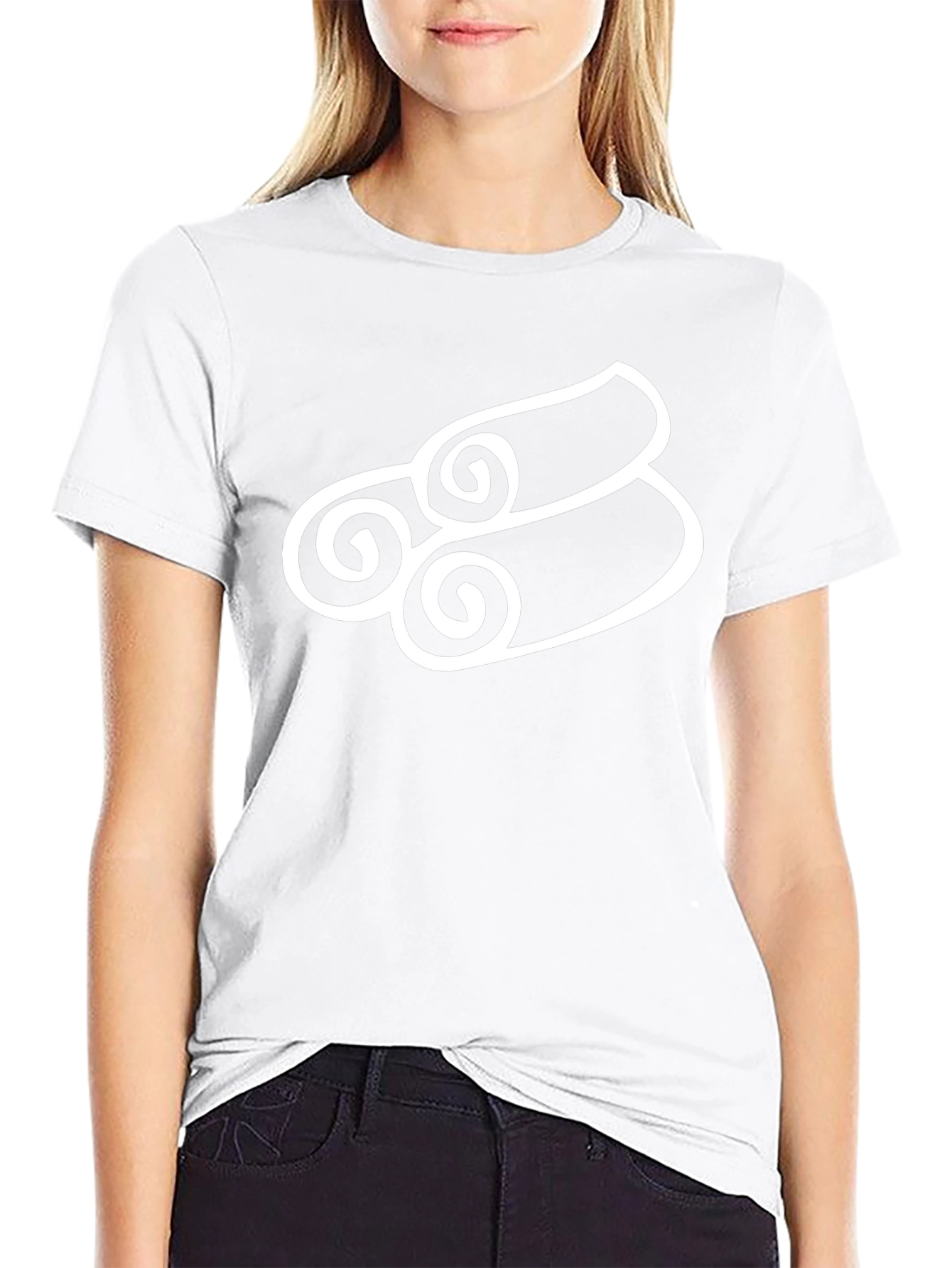 Stylish Black T-Shirt with Cinnamon Roll Design