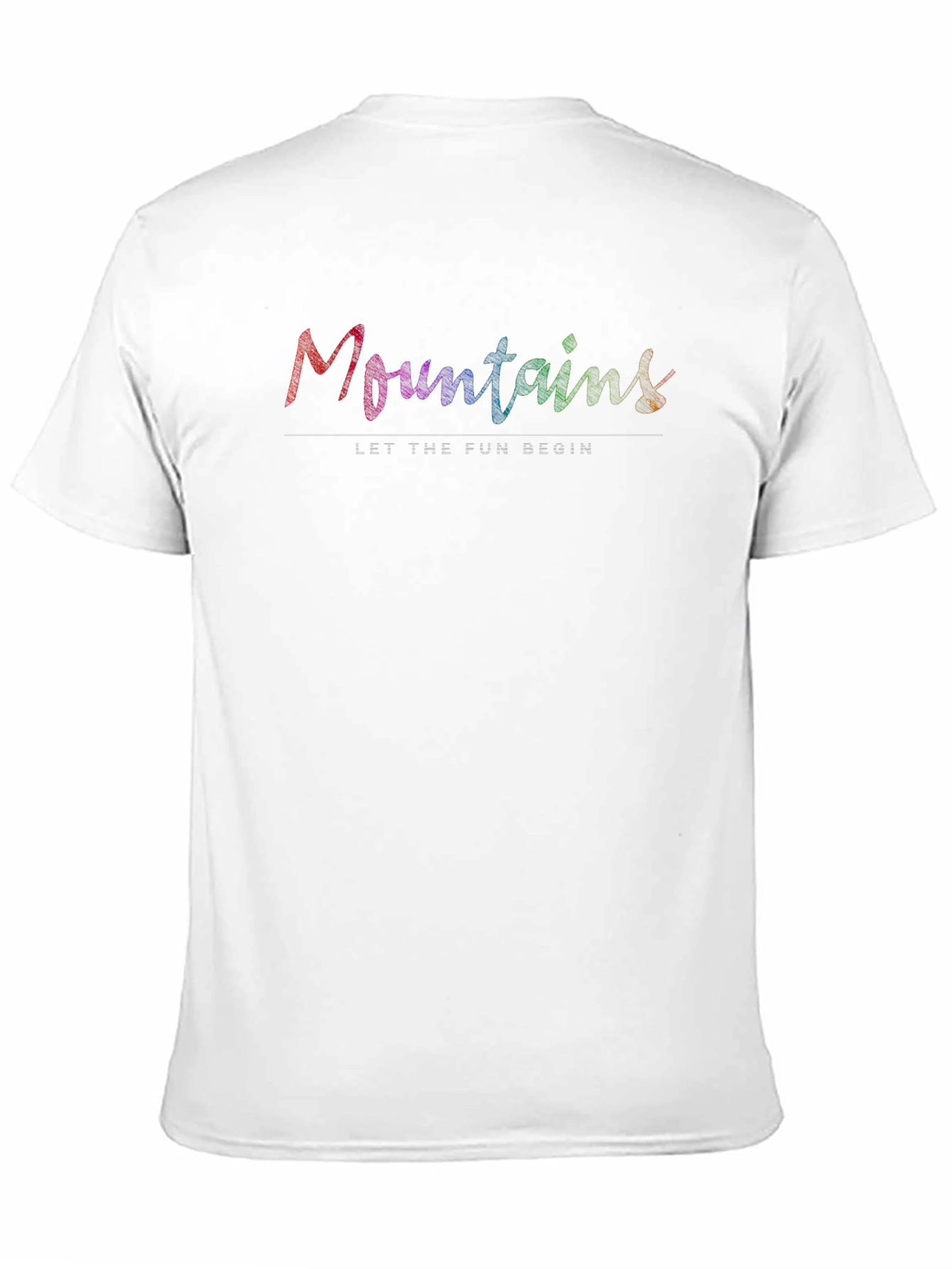 Mountains Let the Fun Begin Black T-Shirt