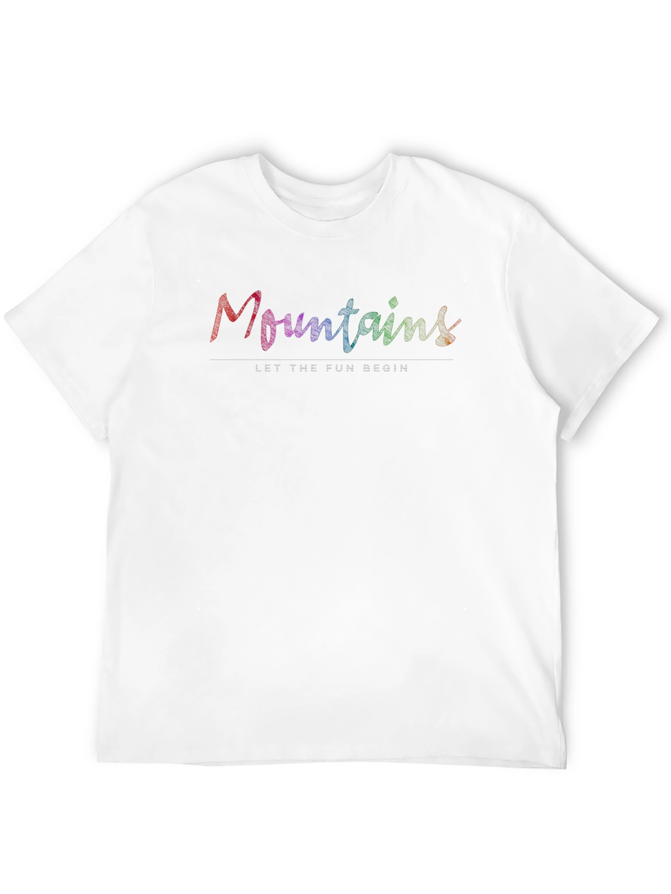 Mountains Let the Fun Begin Black T-Shirt