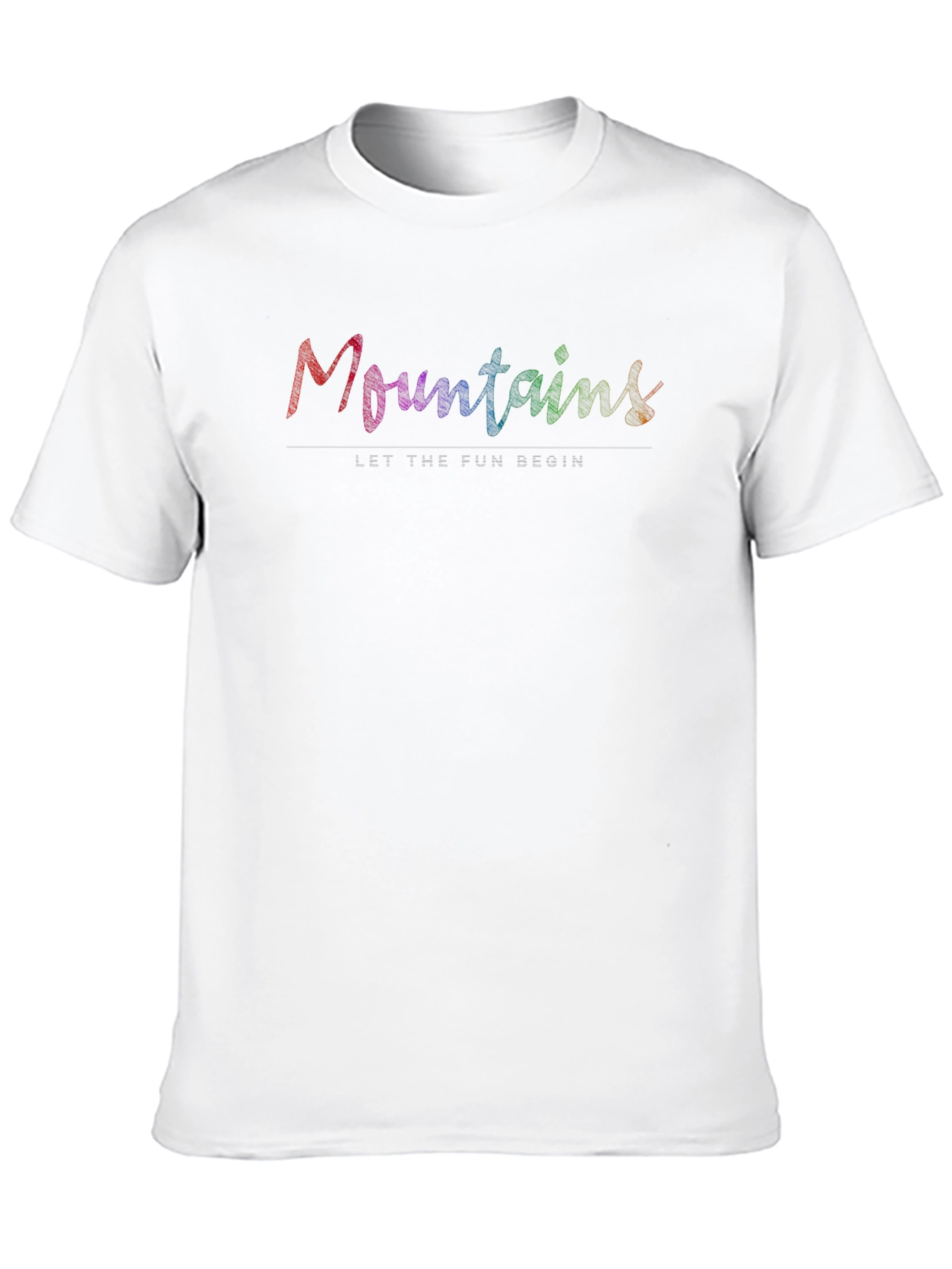 Mountains Let the Fun Begin Black T-Shirt