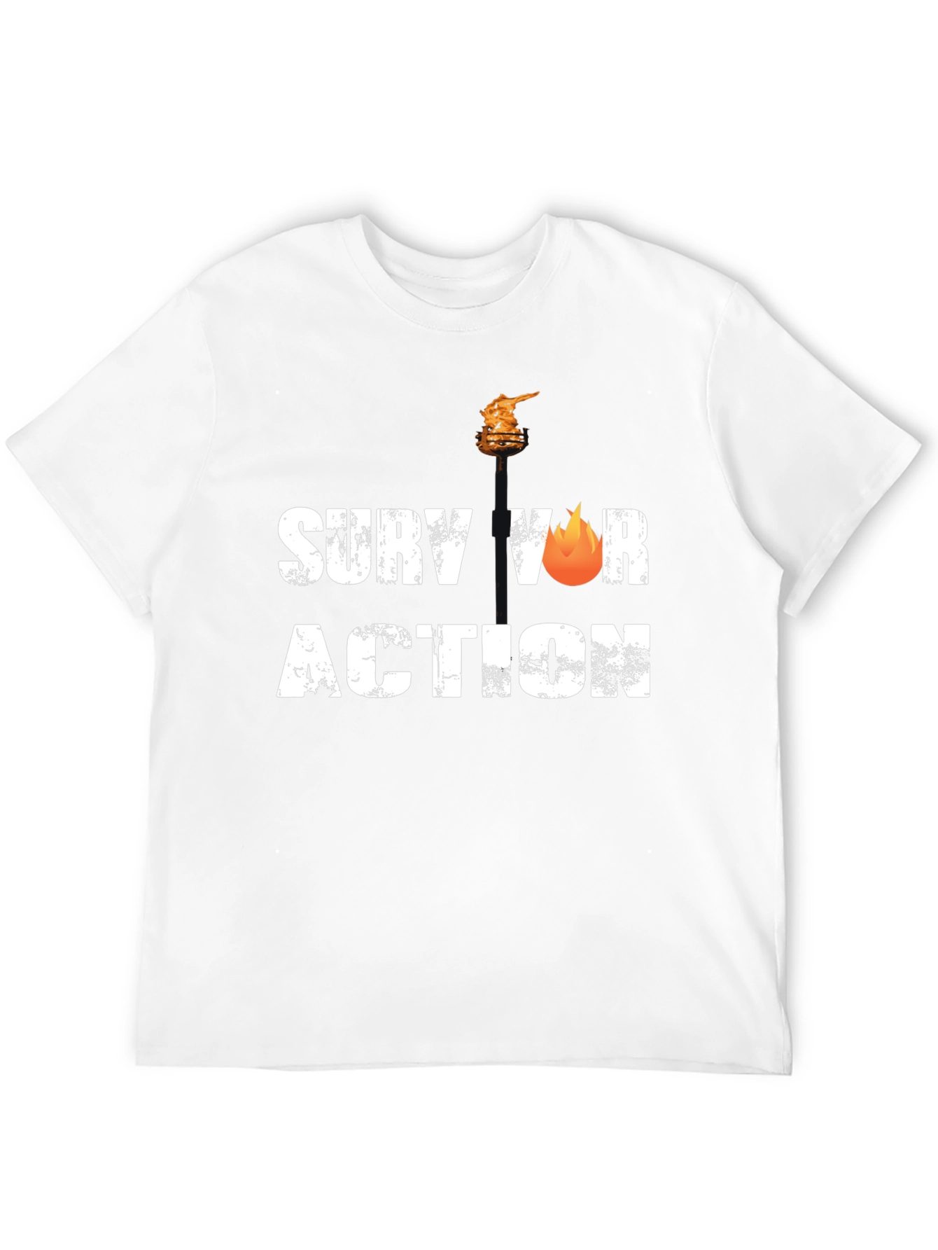 Survivor Action Black T-Shirt Graphic Tee