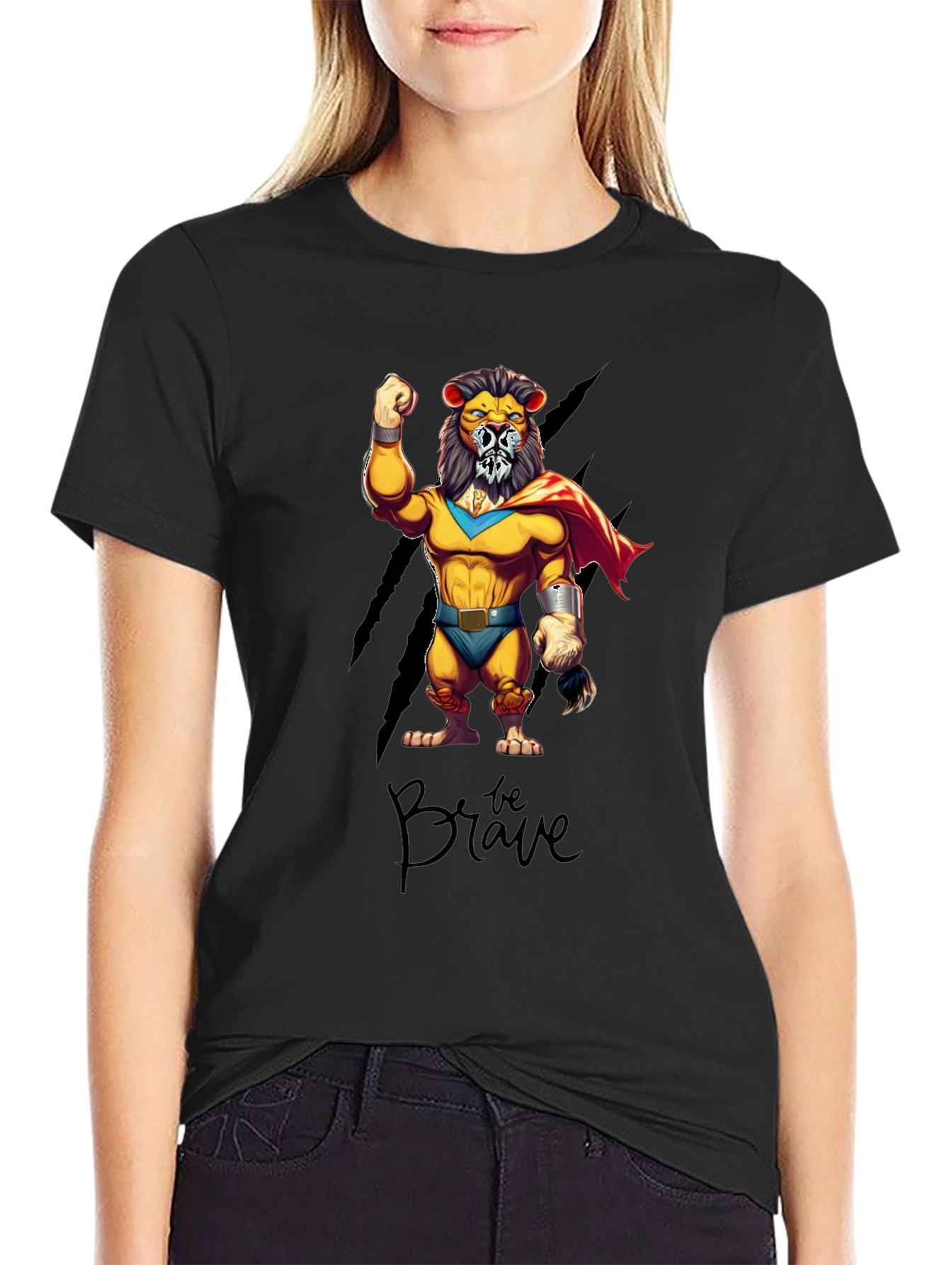 Be Brave Lion Superhero T-Shirt
