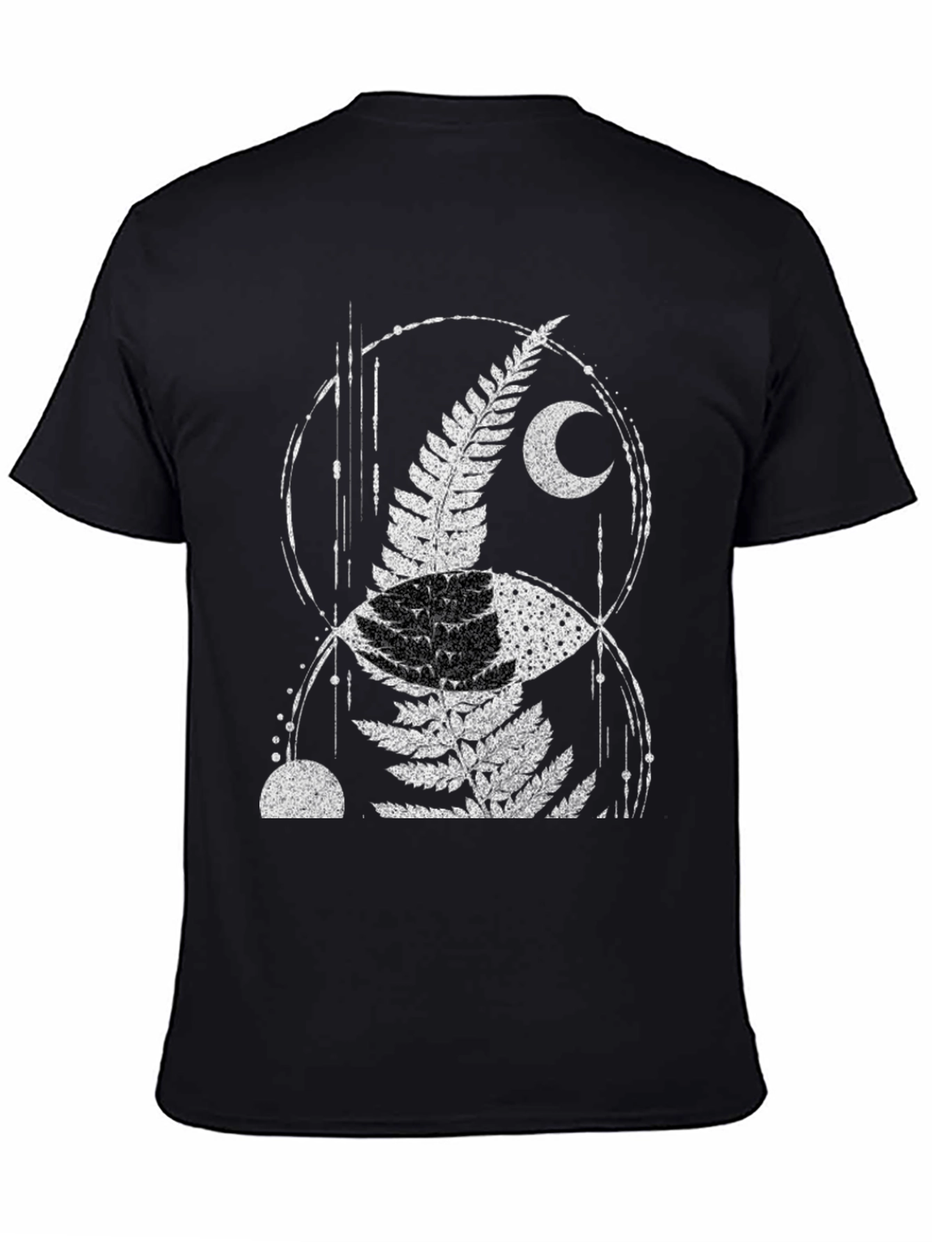 Fern & Moon Graphic Tee - Black Cotton Blend
