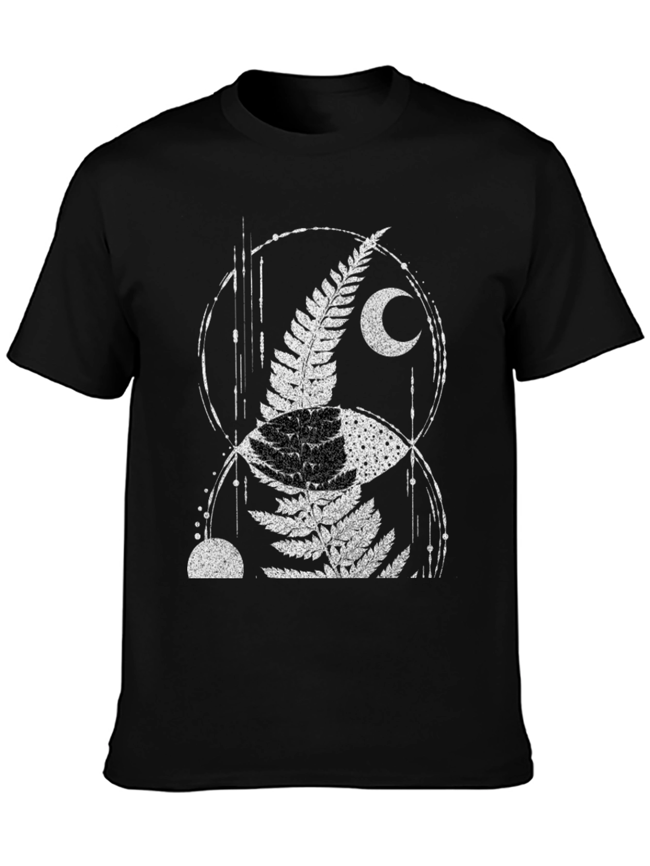 Fern & Moon Graphic Tee - Black Cotton Blend
