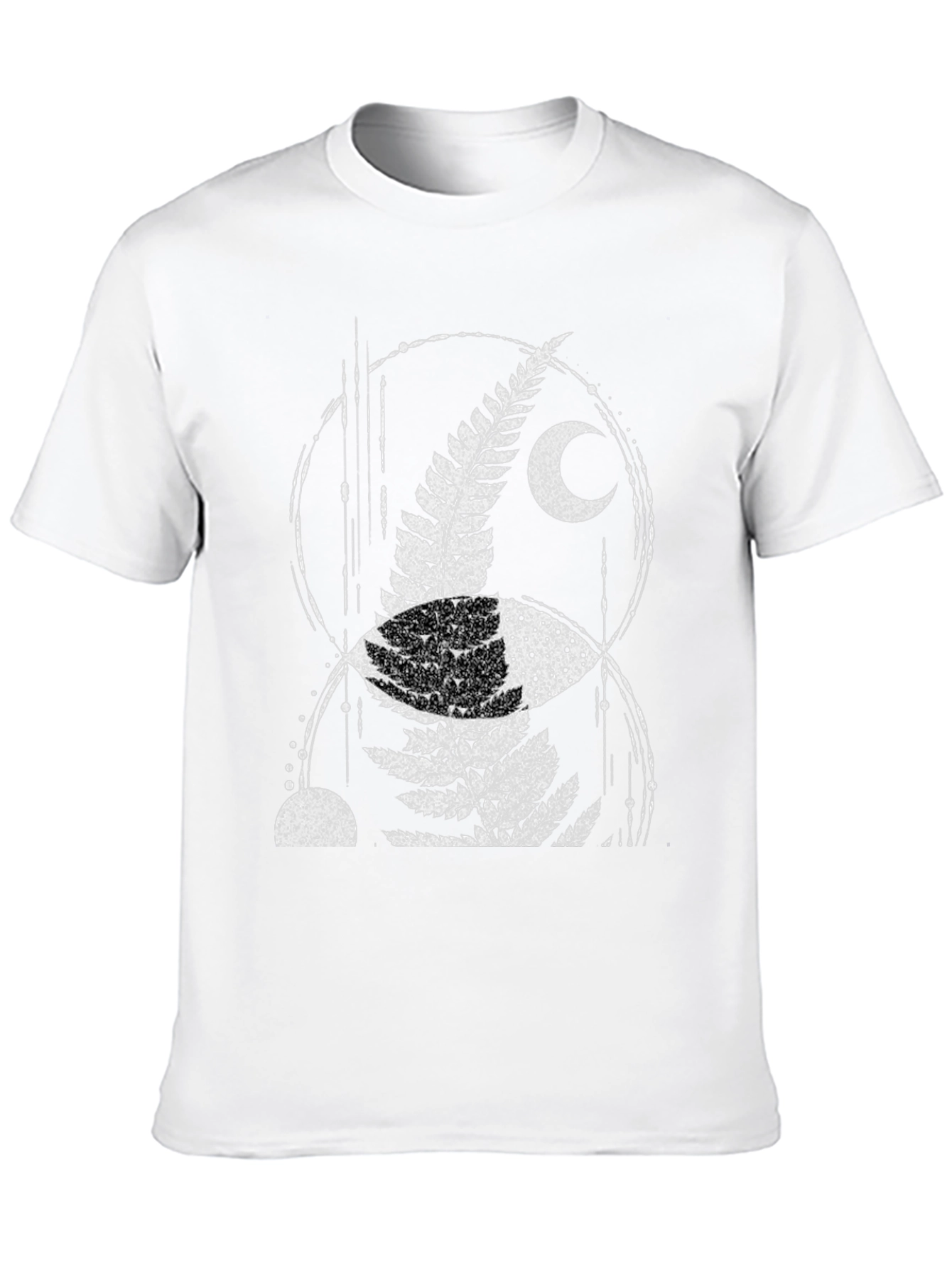 Fern & Moon Graphic Tee - Black Cotton Blend