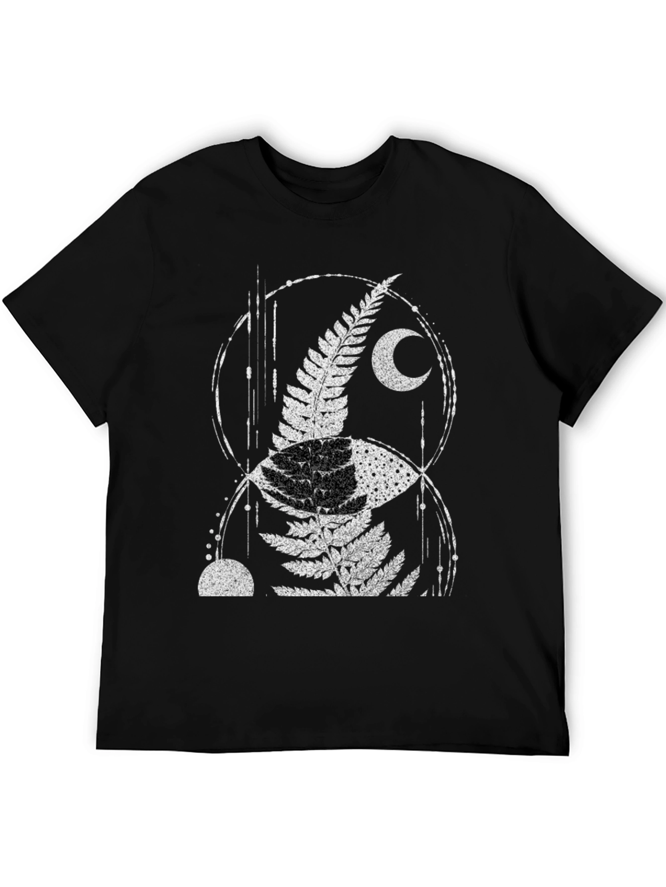 Fern & Moon Graphic Tee - Black Cotton Blend