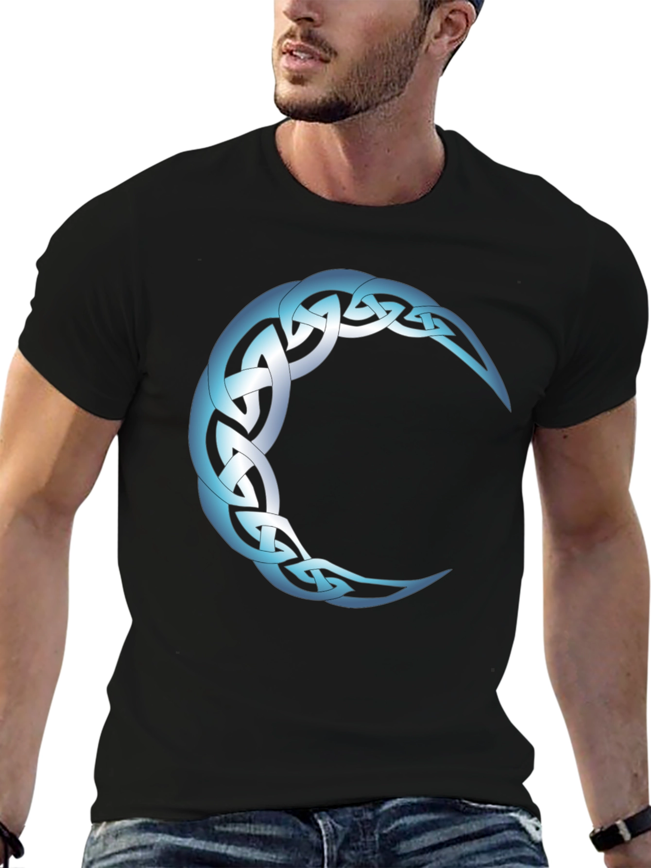 Celtic Moon Knot T-Shirt - Black