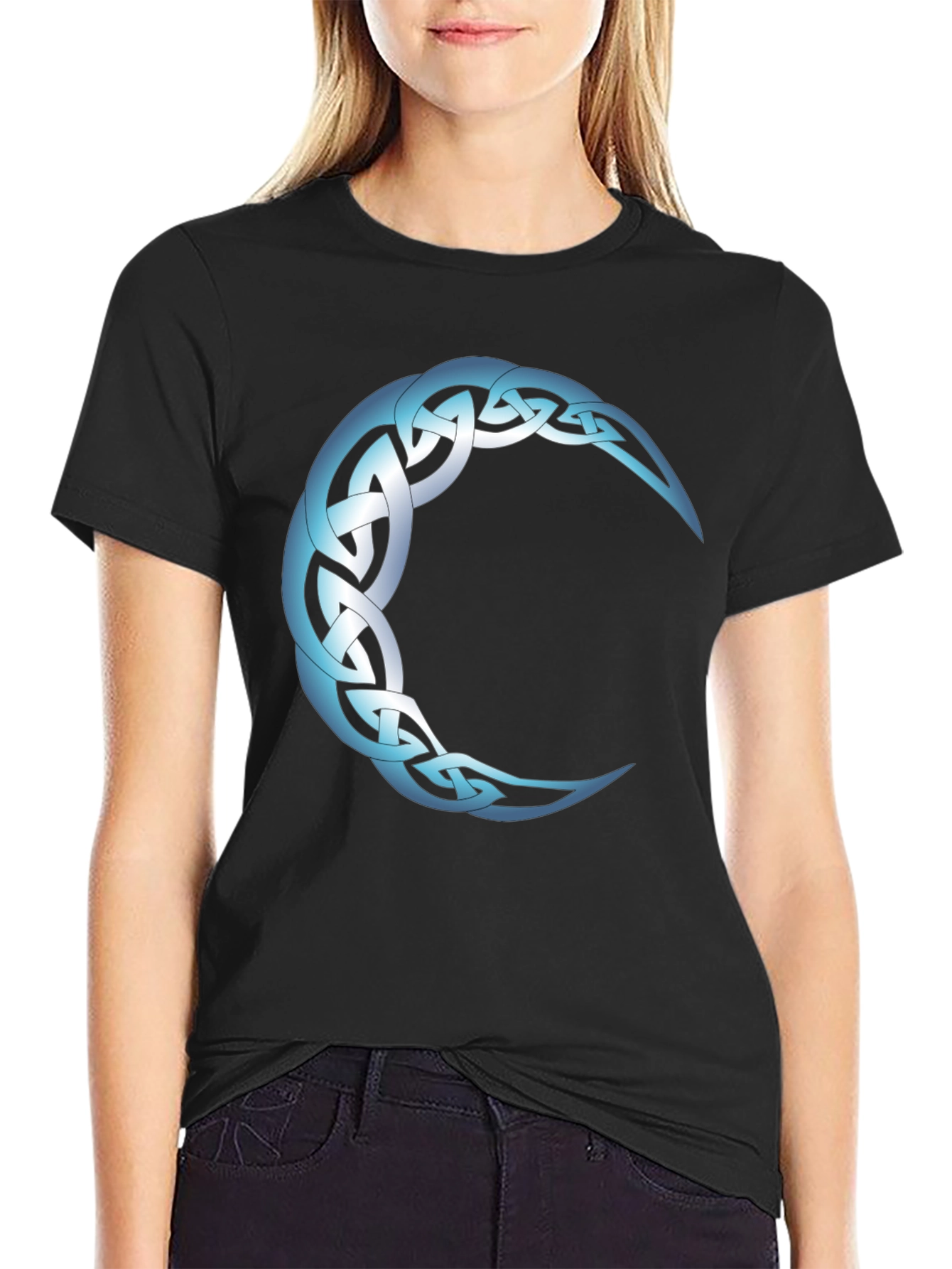 Celtic Moon Knot T-Shirt - Black