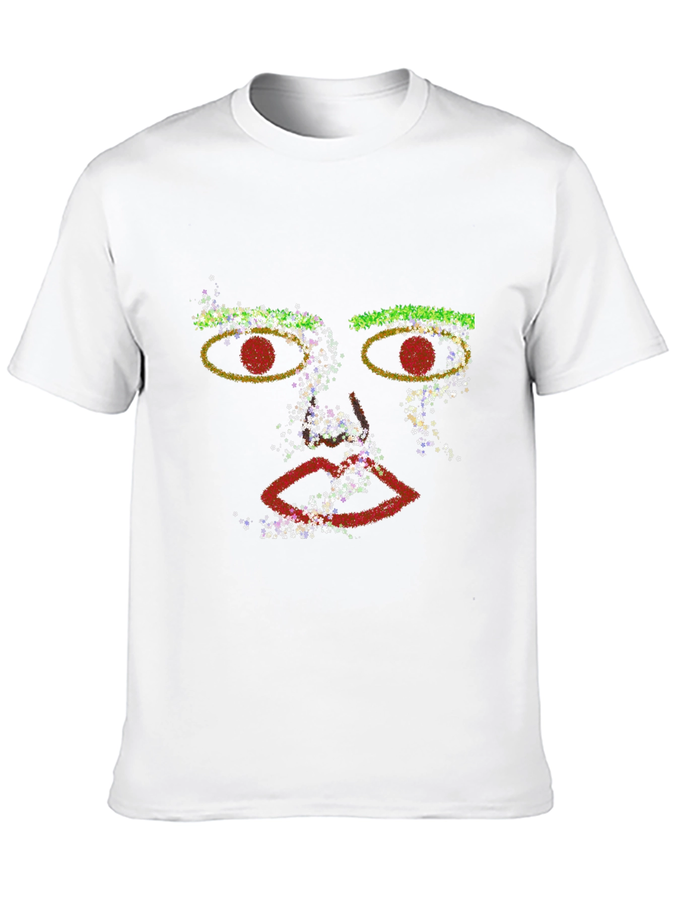 Abstract Face Graphic Black T-Shirt