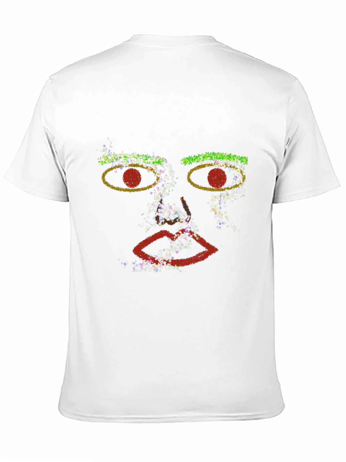 Abstract Face Graphic Black T-Shirt
