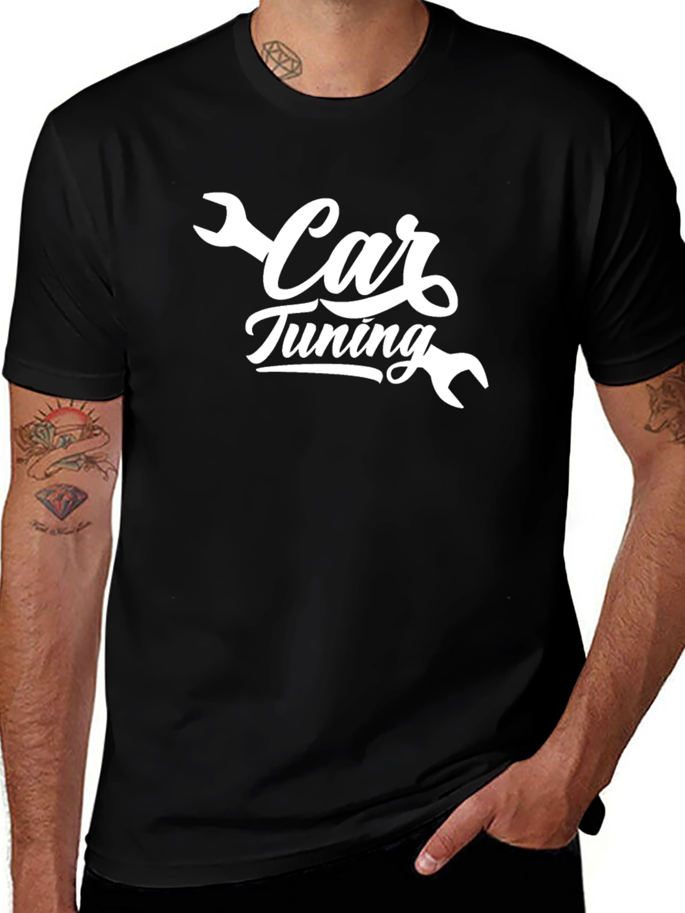 Car Tuning Black T-Shirt - Mechanic Auto Enthusiast Apparel
