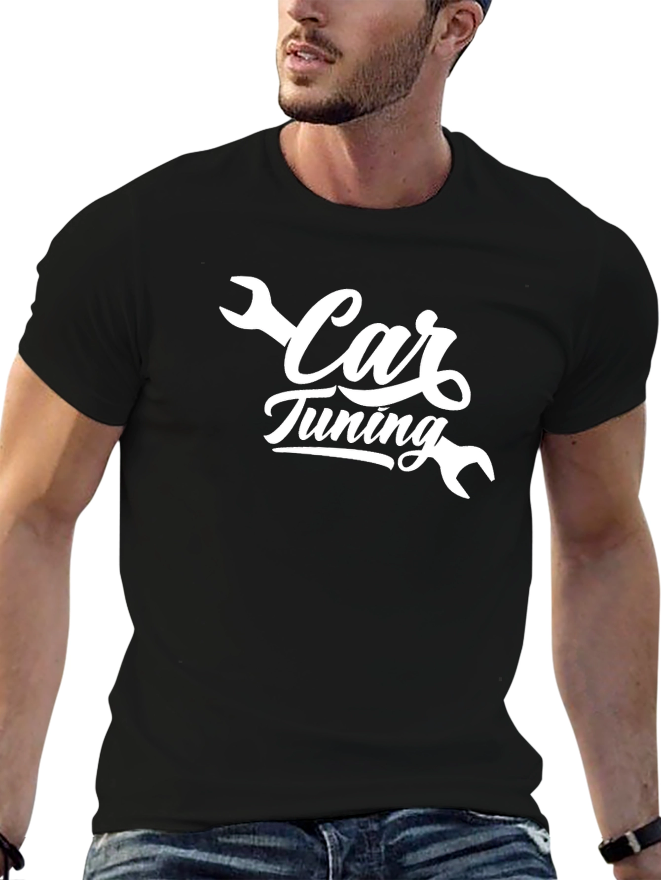 Car Tuning Black T-Shirt - Mechanic Auto Enthusiast Apparel