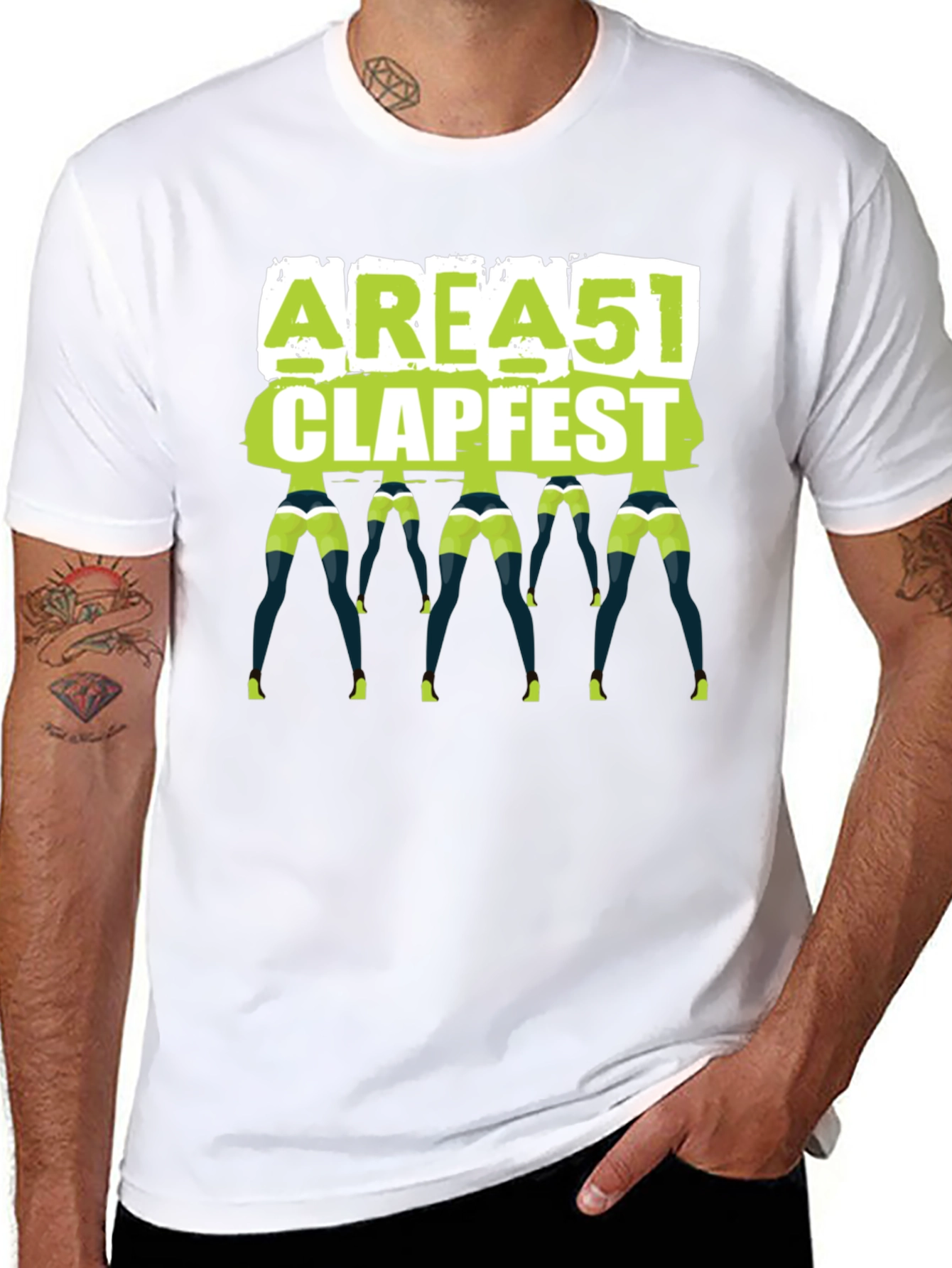 Area 51 Clapfest T-Shirt Funny Alien Rave Tee