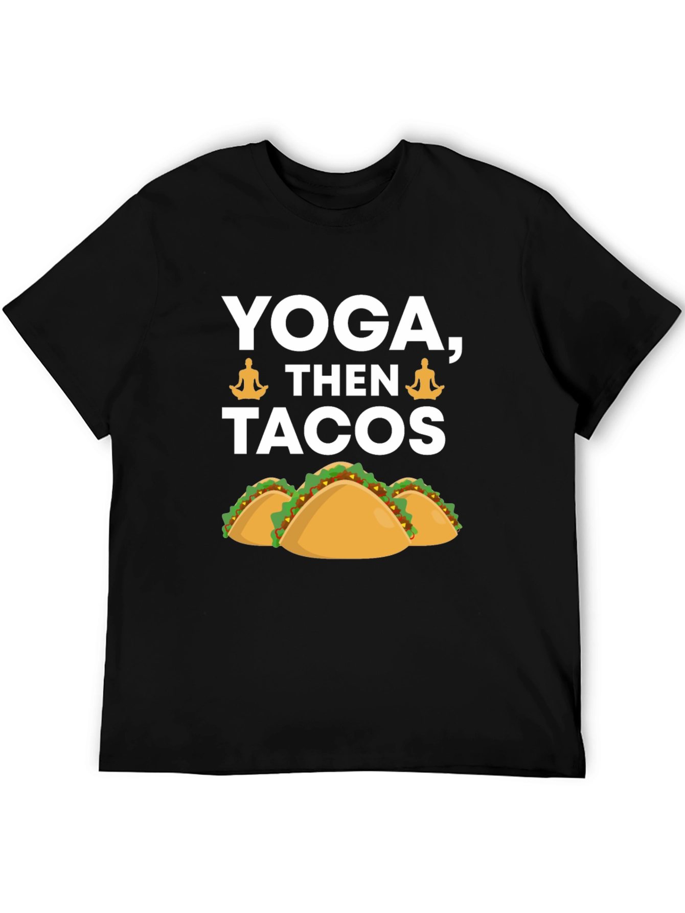 Yoga Then Tacos Graphic Tee - Black