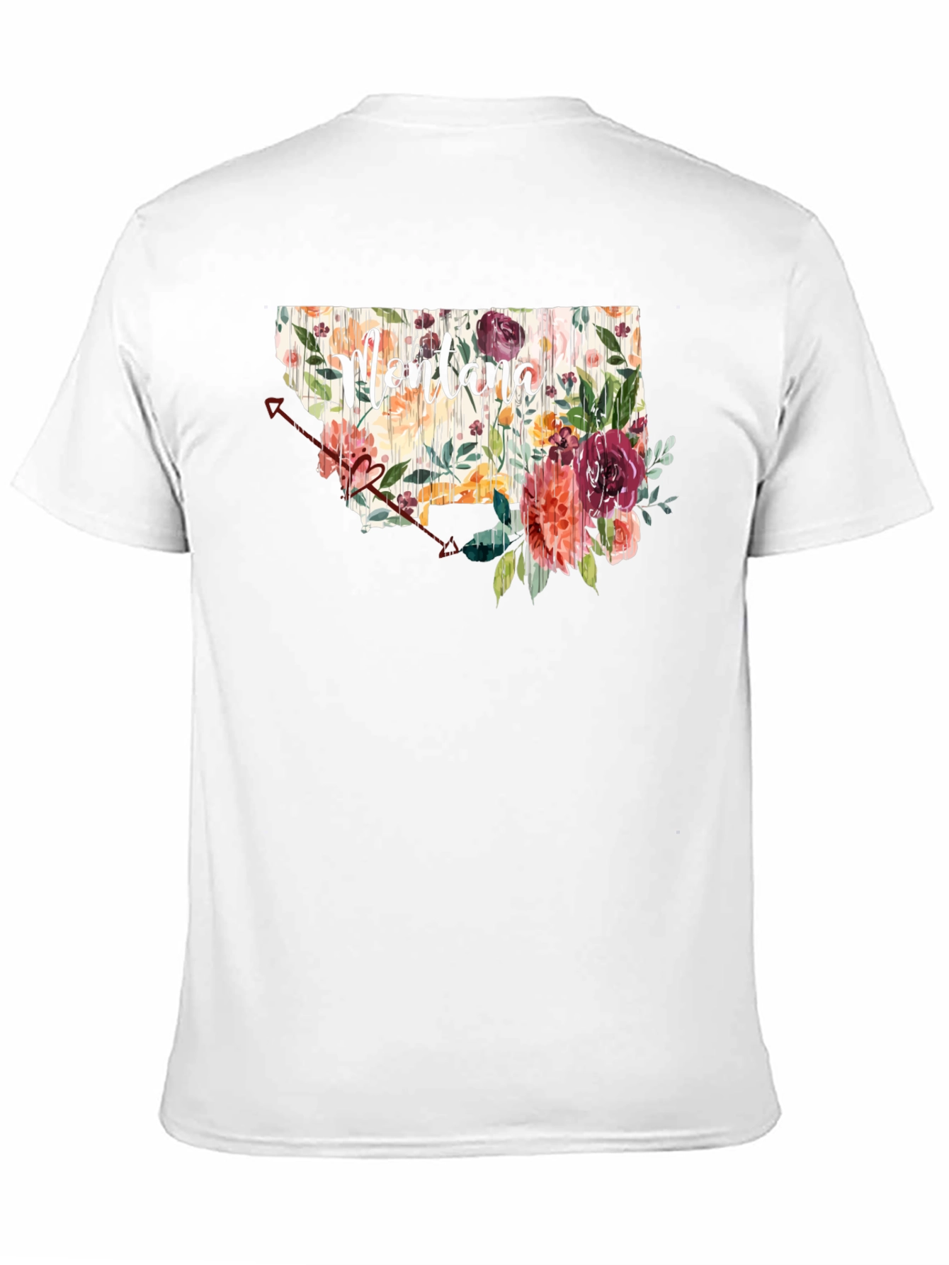 Floral Montana State Graphic Tee