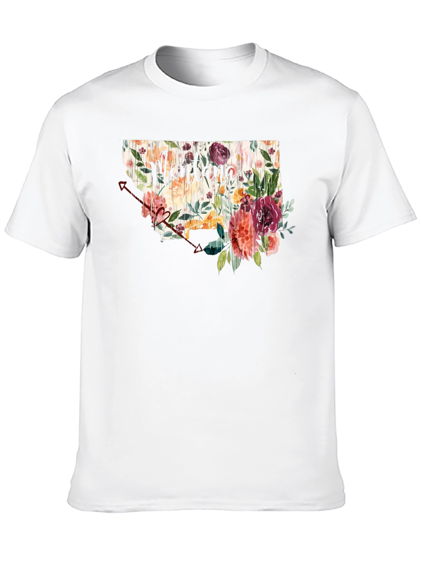 Floral Montana State Graphic Tee