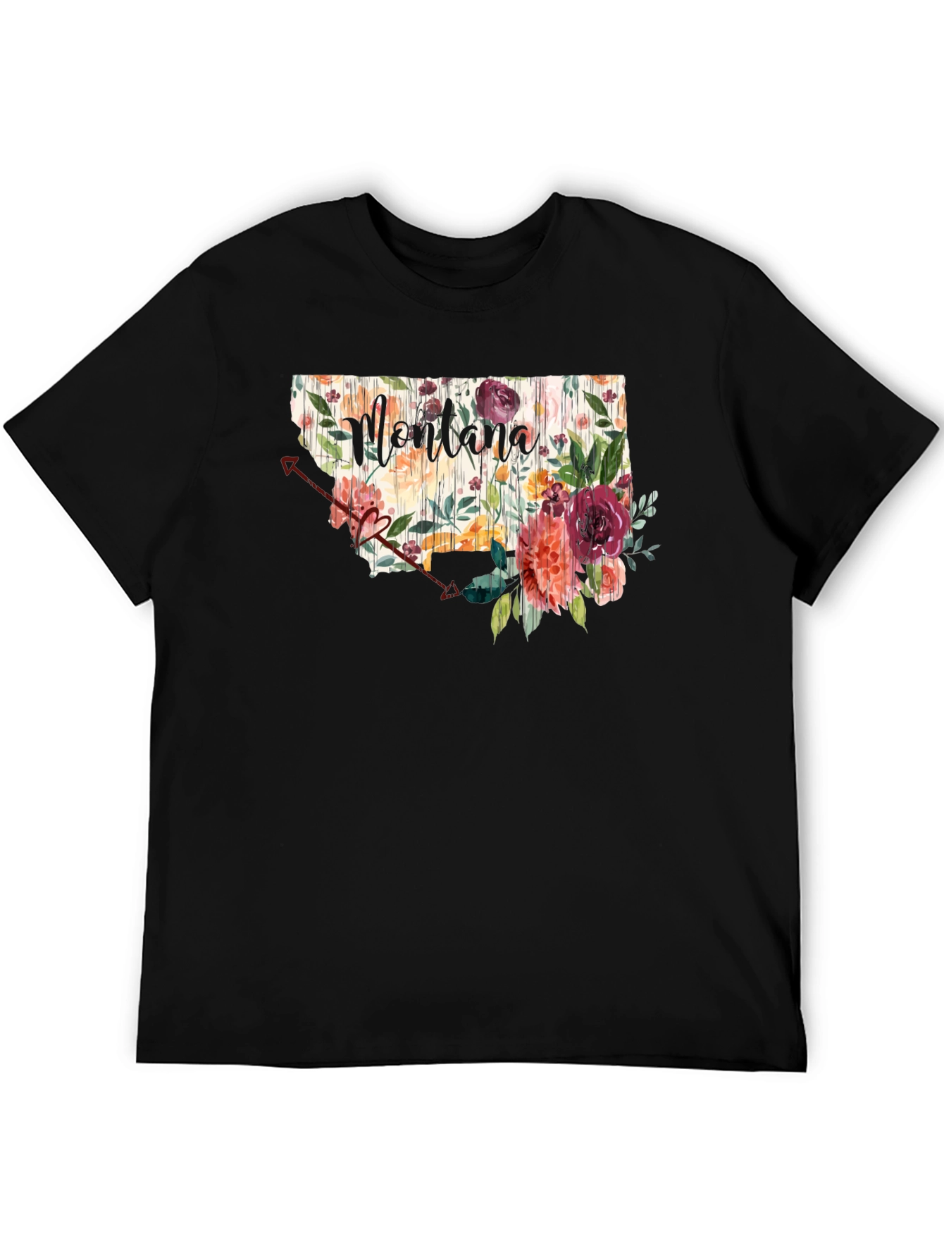 Floral Montana State Graphic Tee