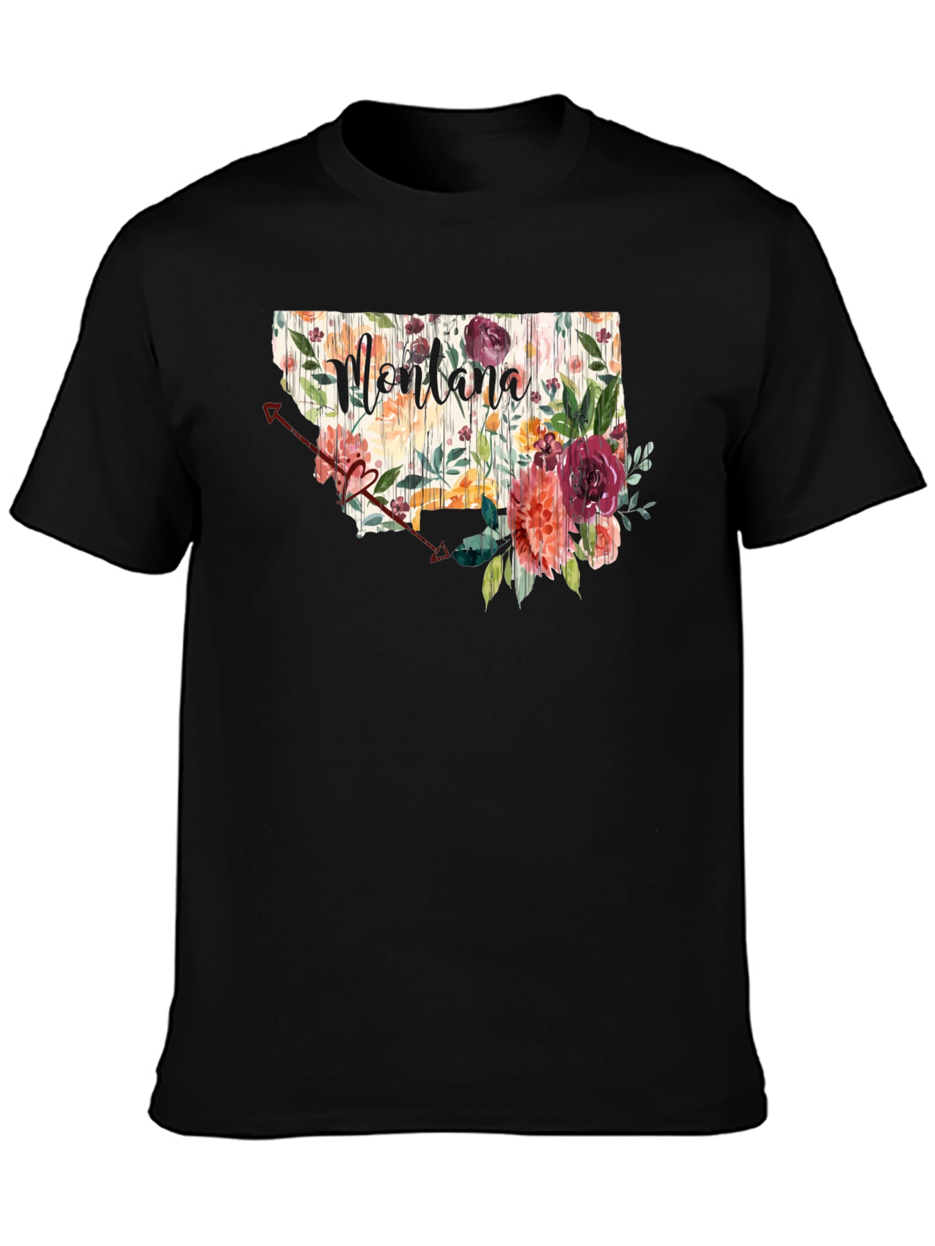 Floral Montana State Graphic Tee