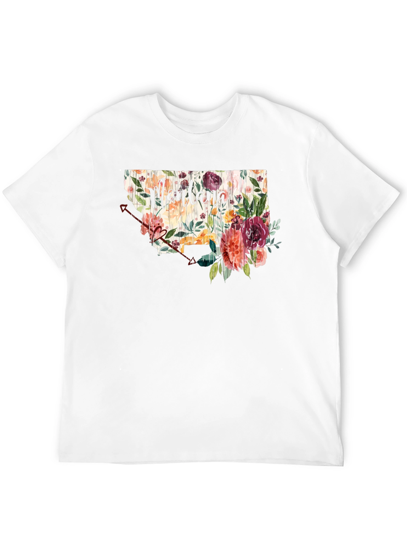 Floral Montana State Graphic Tee