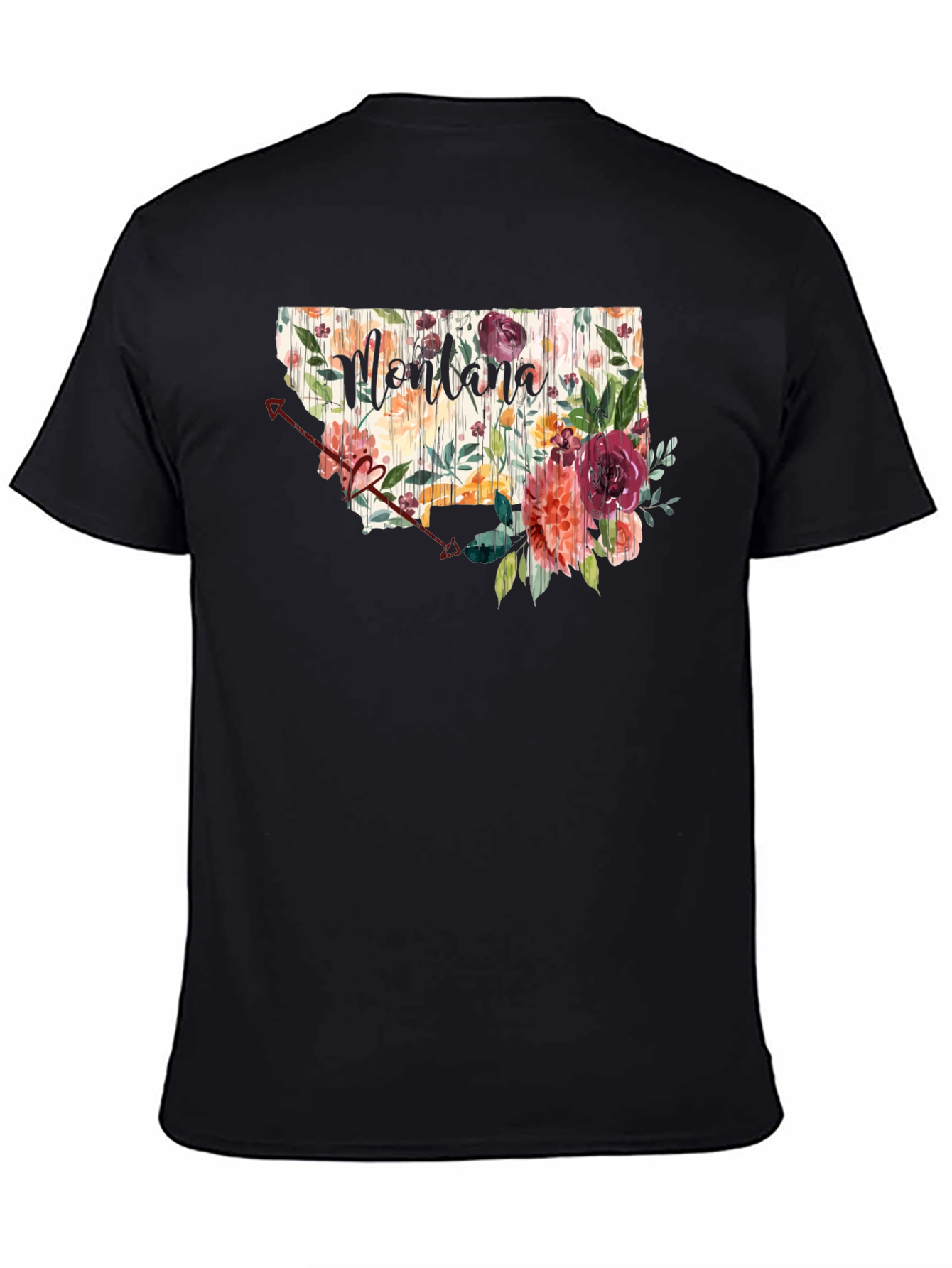Floral Montana State Graphic Tee