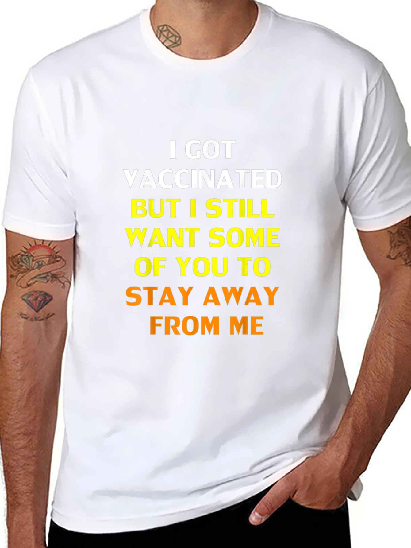 Vaccinated Funny Sarcastic Stay Away T-Shirt