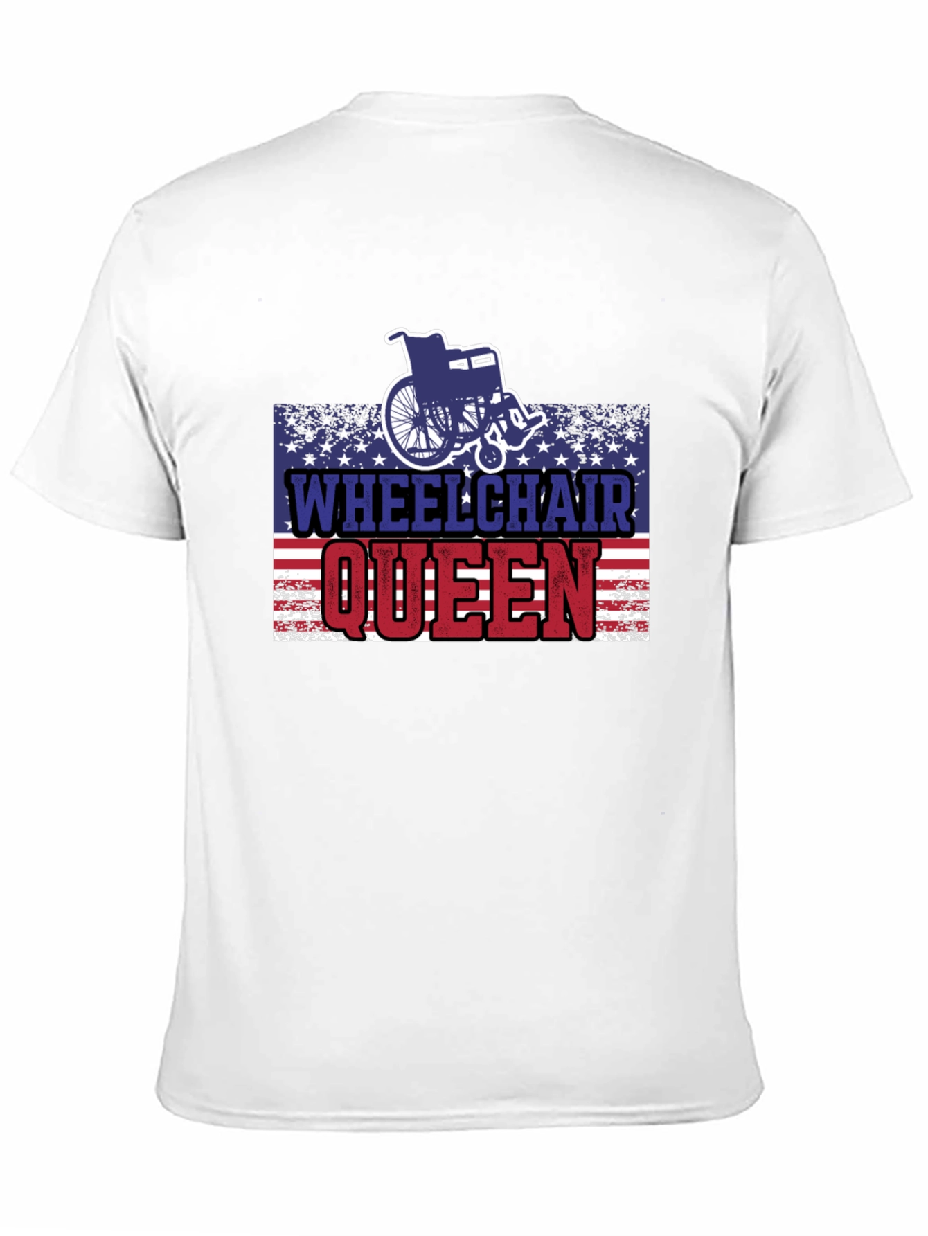 Wheelchair Queen USA Patriotic T-Shirt