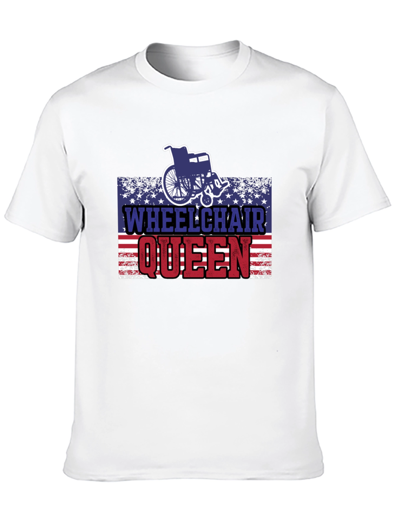 Wheelchair Queen USA Patriotic T-Shirt