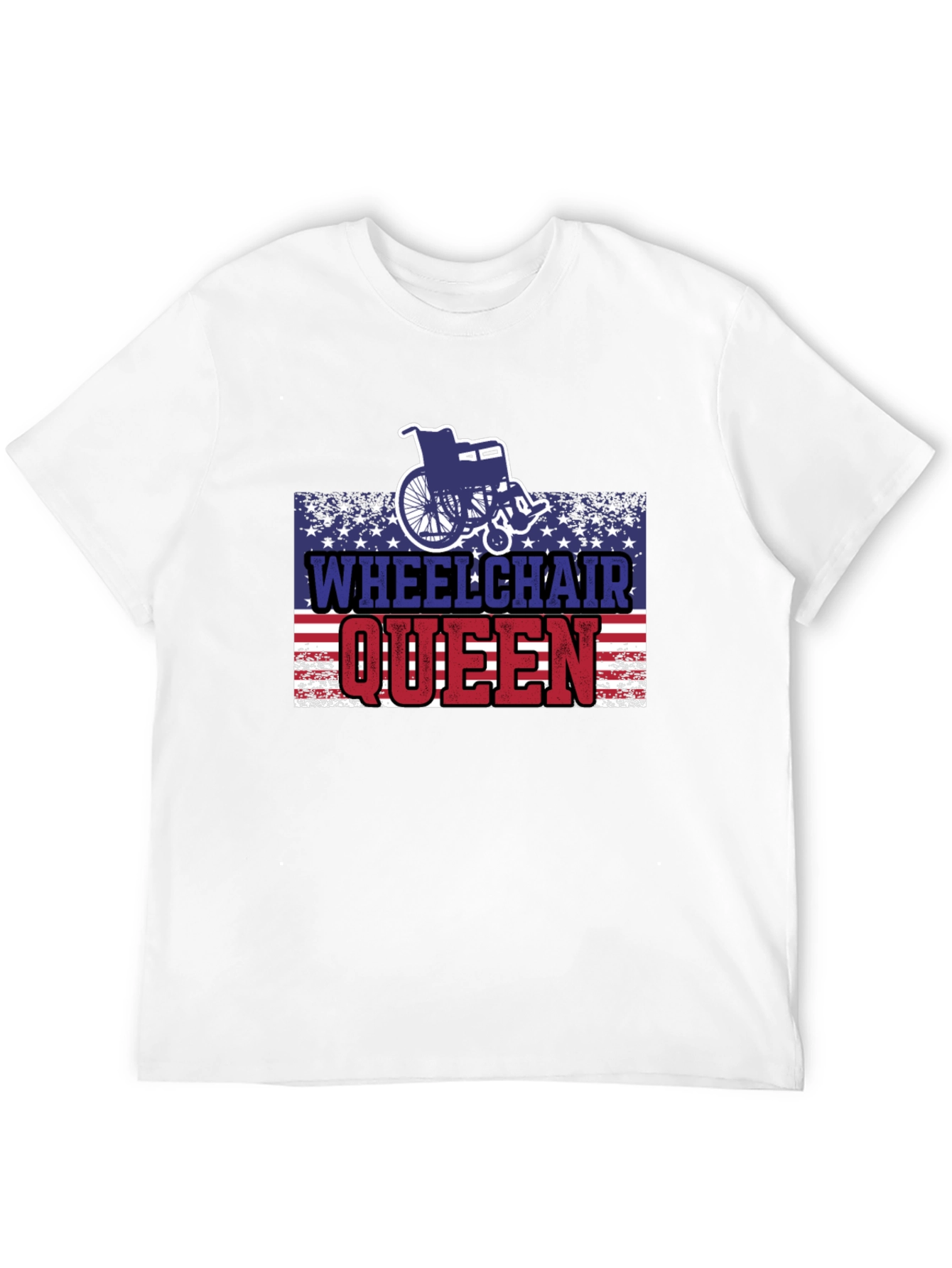 Wheelchair Queen USA Patriotic T-Shirt