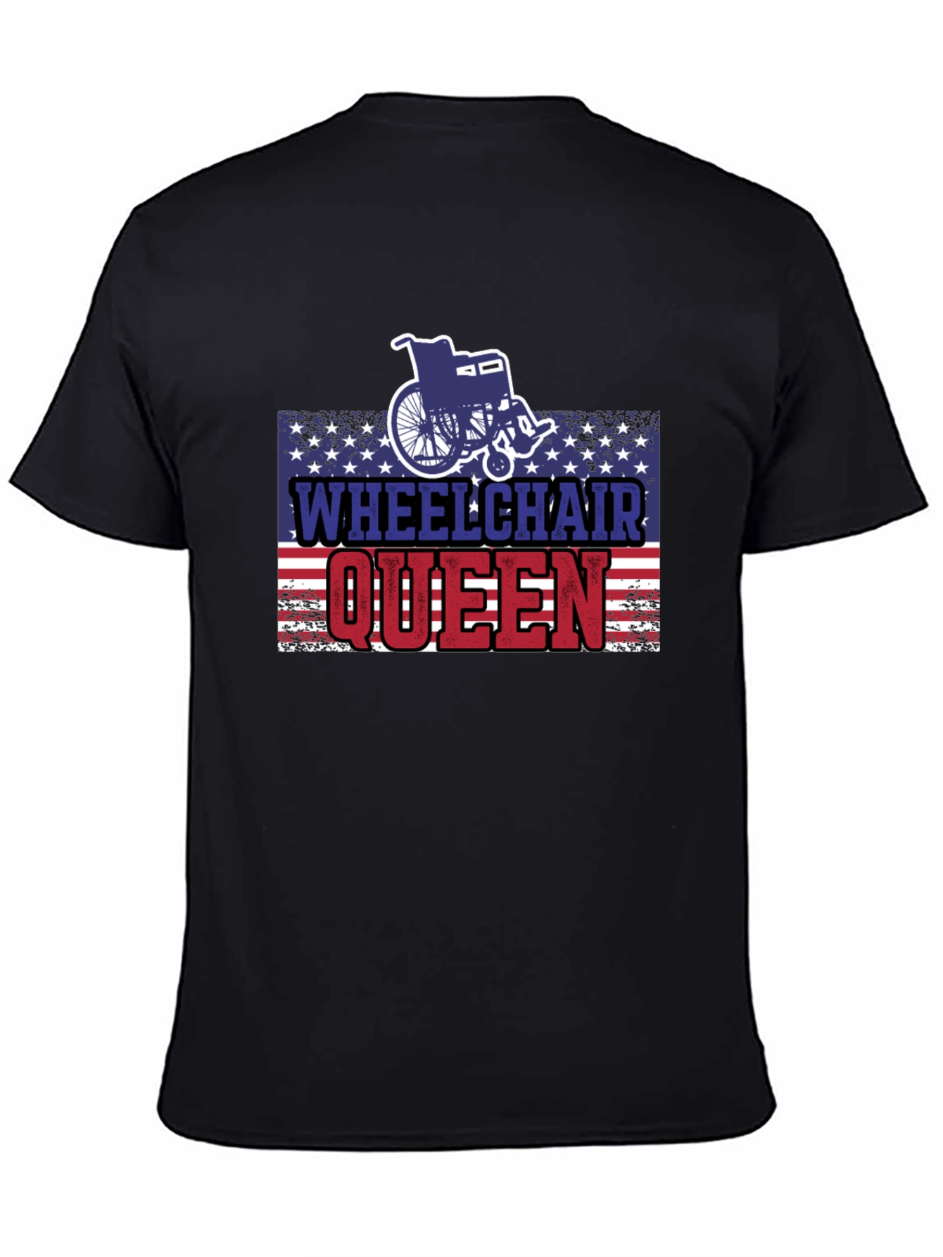 Wheelchair Queen USA Patriotic T-Shirt