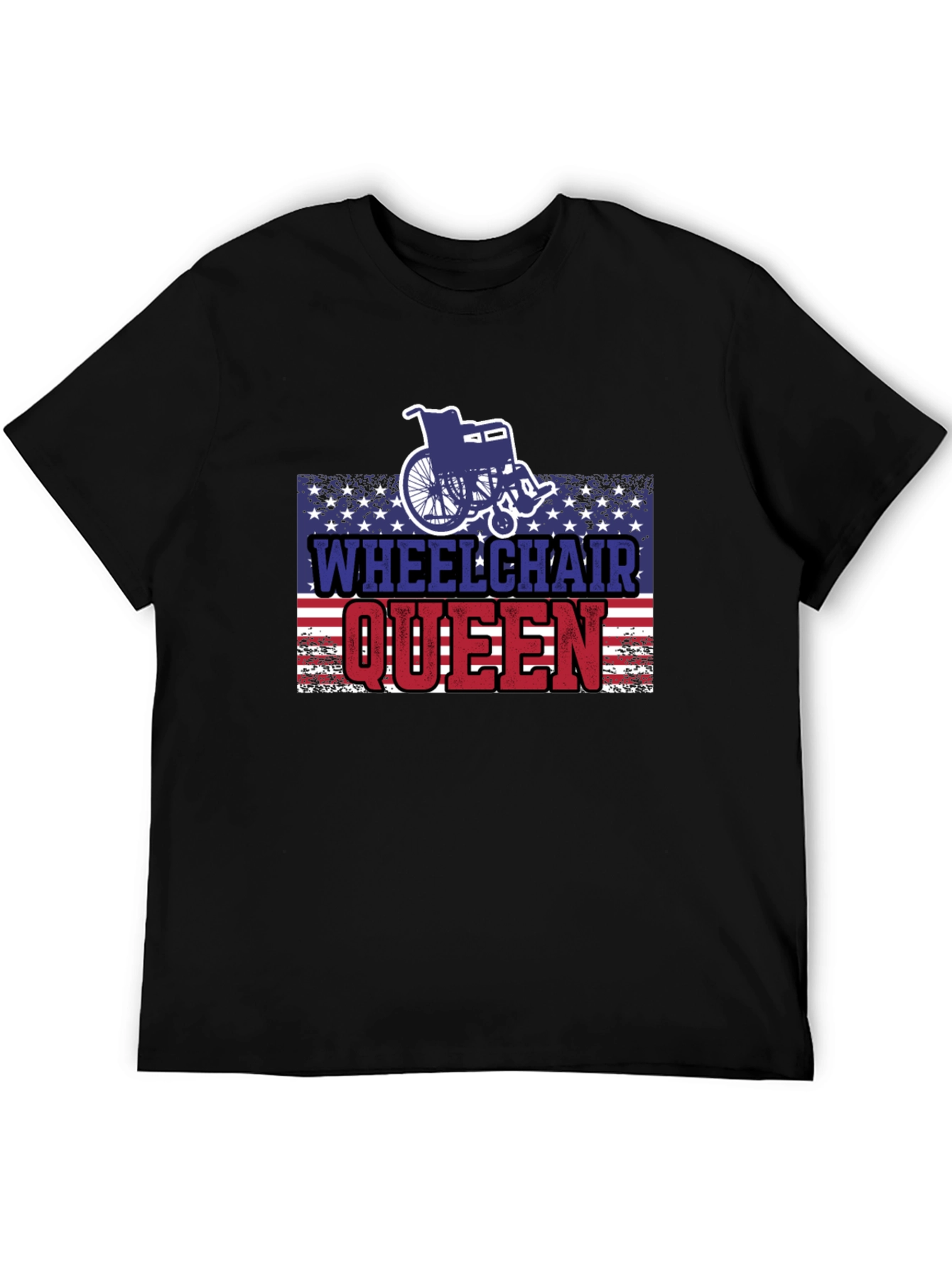 Wheelchair Queen USA Patriotic T-Shirt
