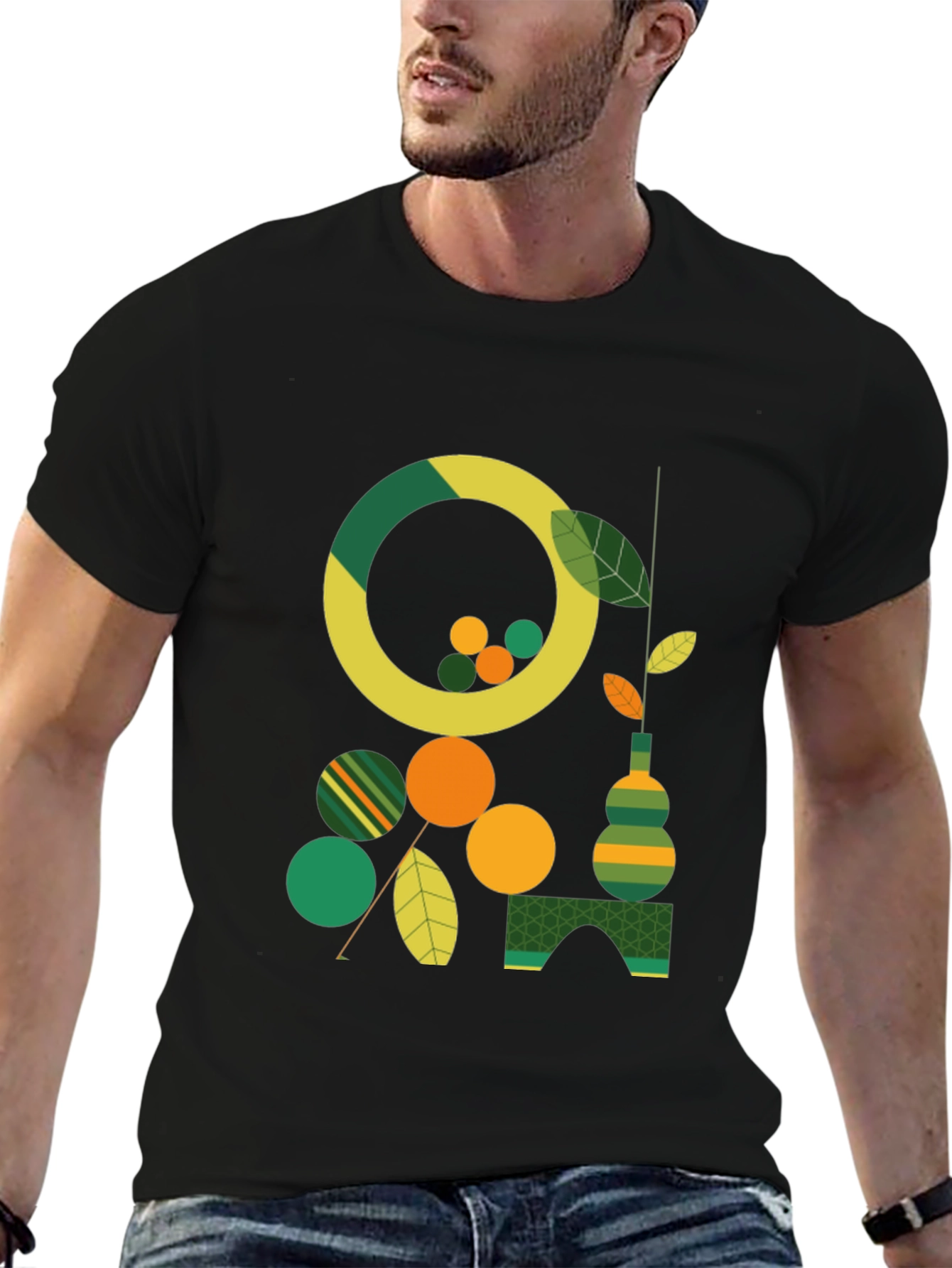 Abstract Geometric Design T-Shirt