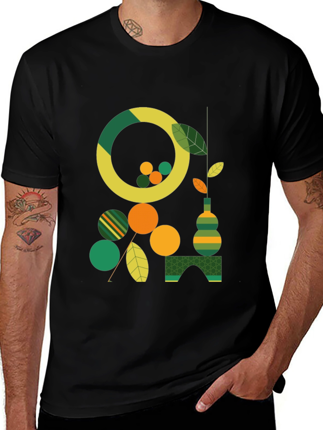 Abstract Geometric Design T-Shirt