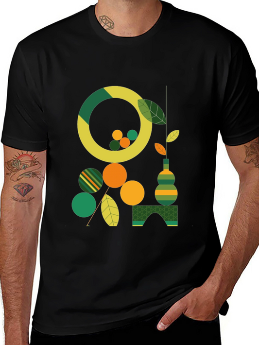 Abstract Geometric Design T-Shirt