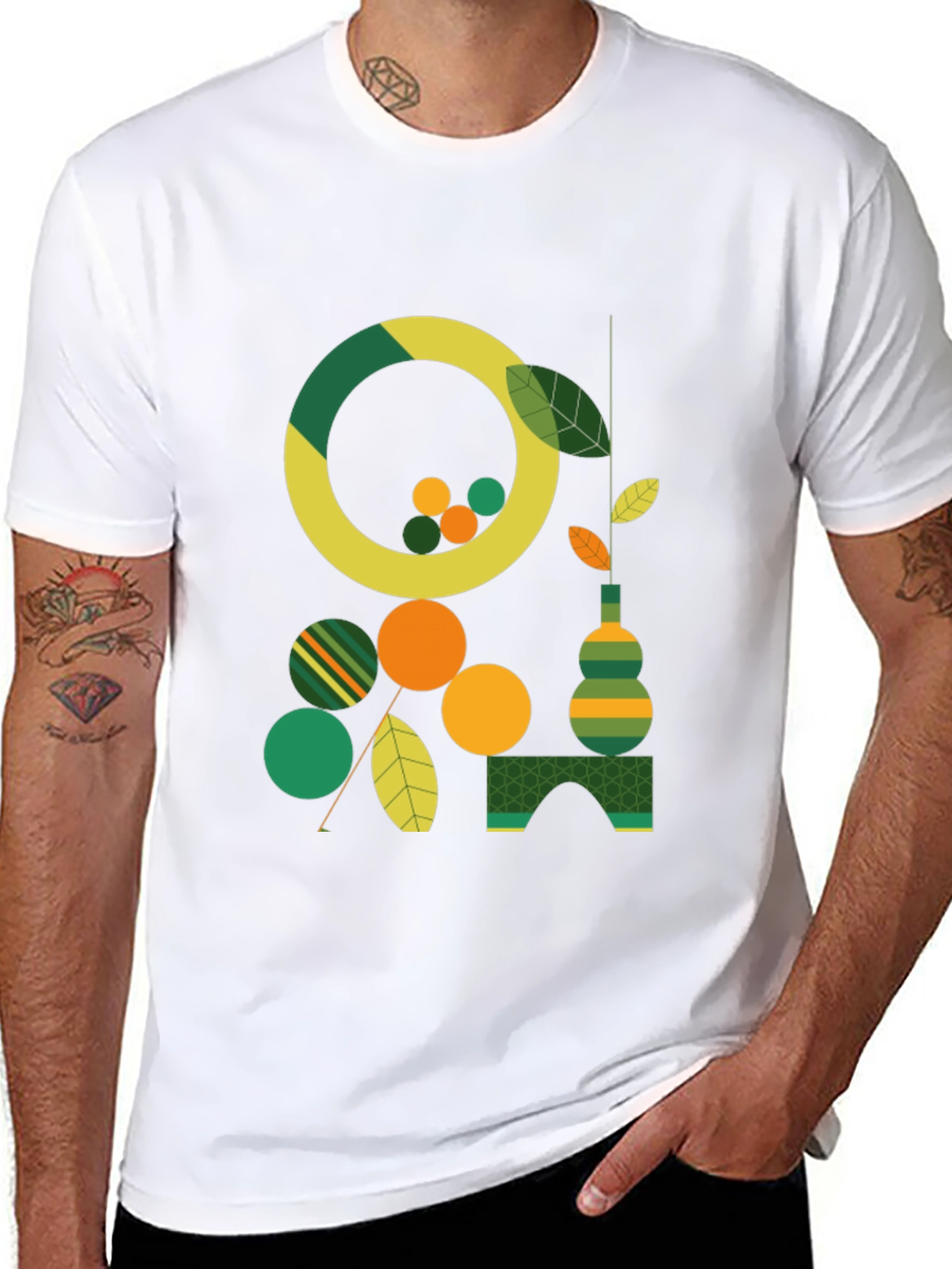 Abstract Geometric Design T-Shirt