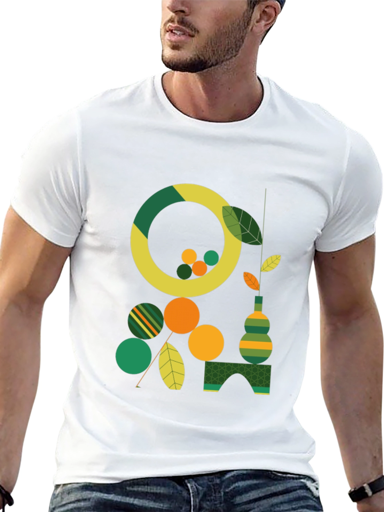 Abstract Geometric Design T-Shirt