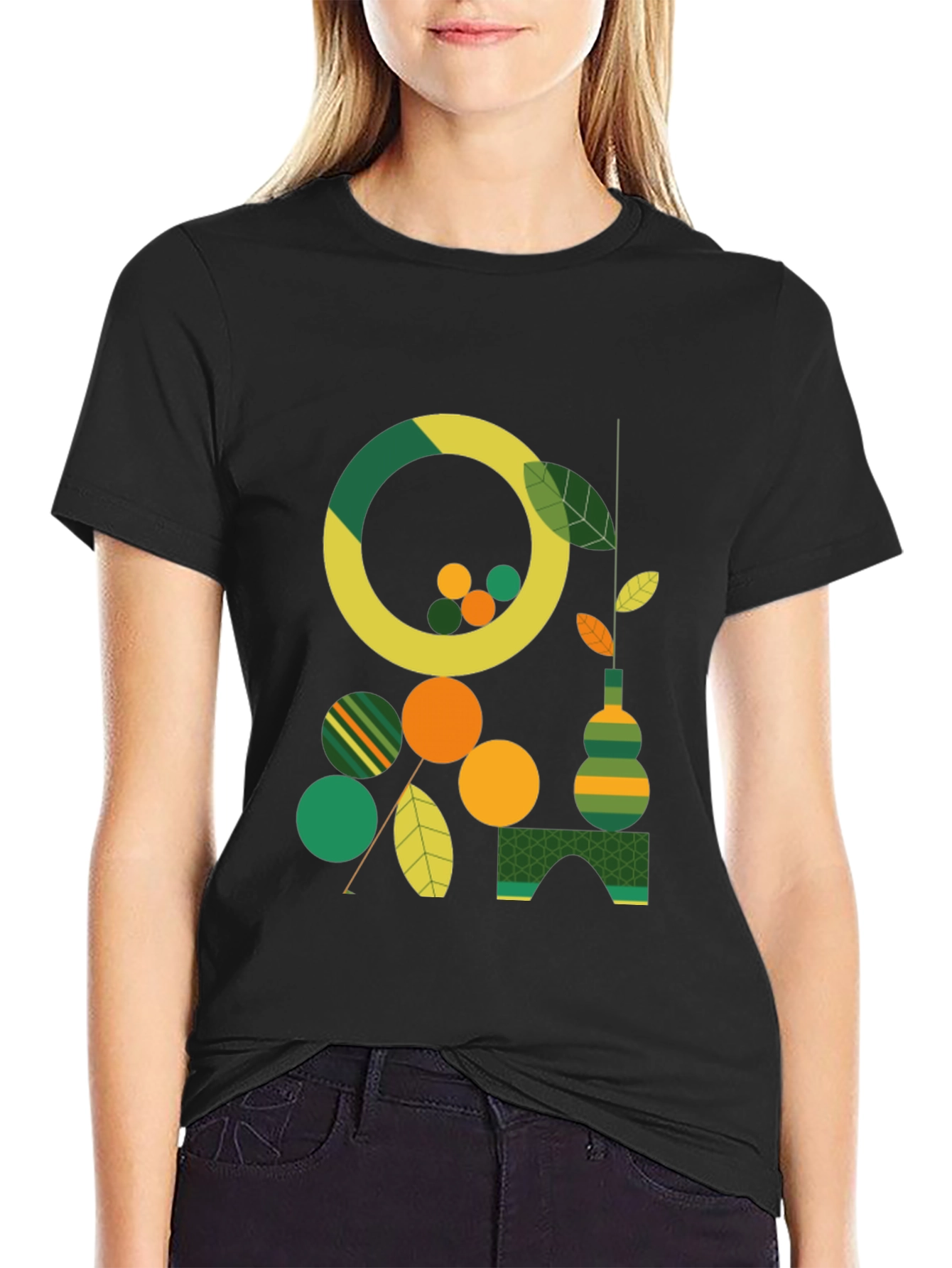 Abstract Geometric Design T-Shirt