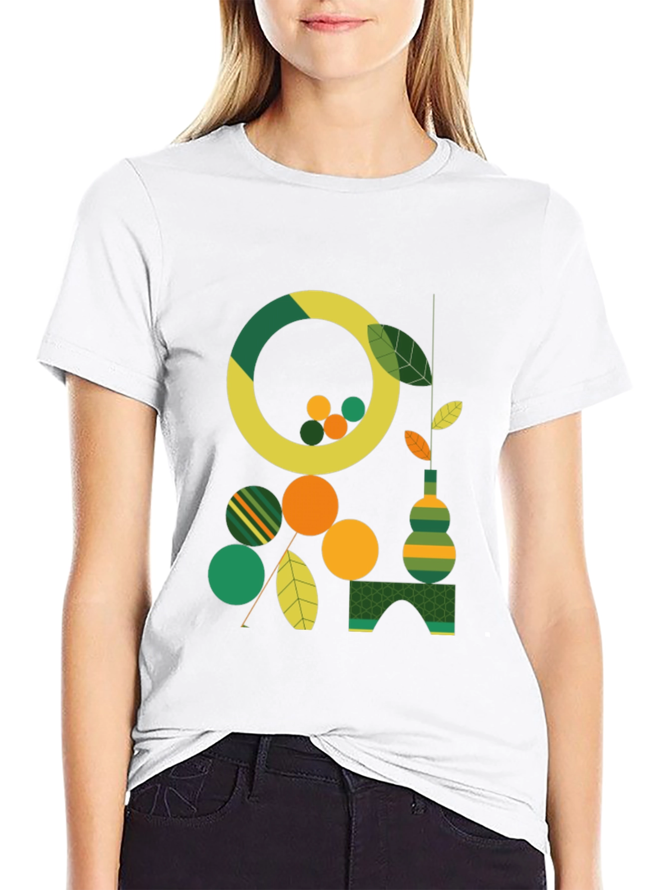 Abstract Geometric Design T-Shirt