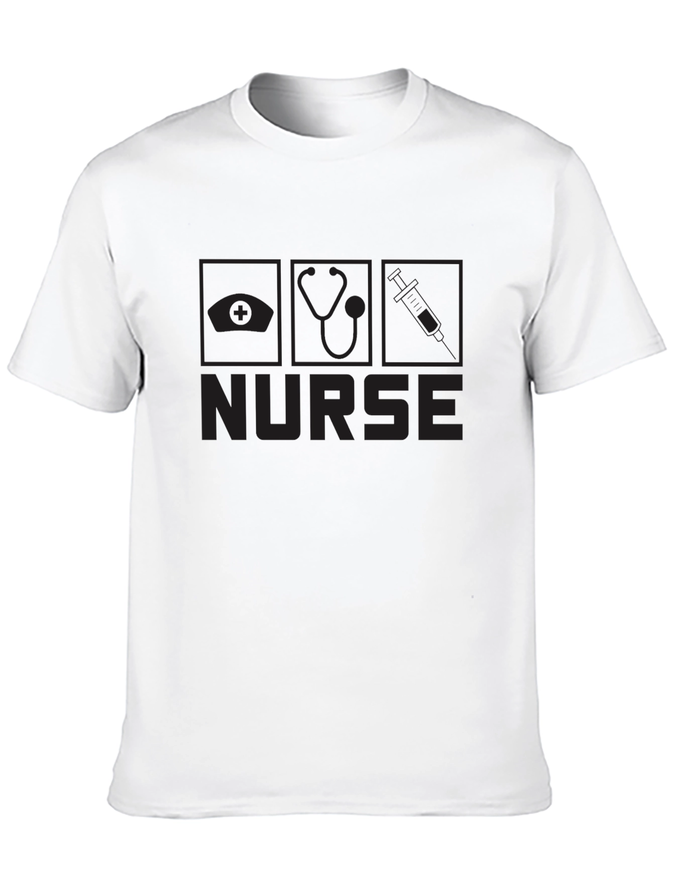 Nurse Graphic T-Shirt - Black Cotton Tee