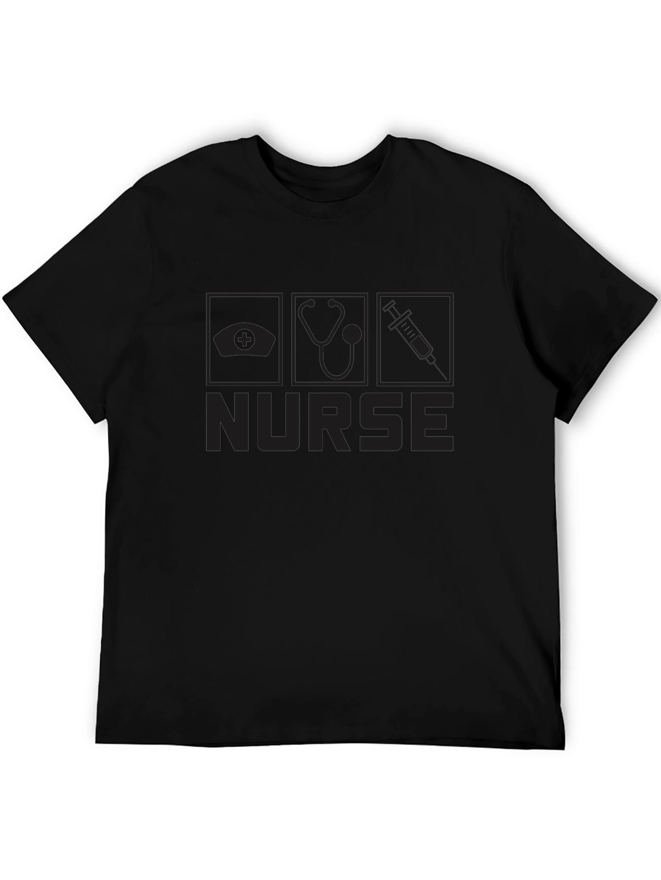Nurse Graphic T-Shirt - Black Cotton Tee