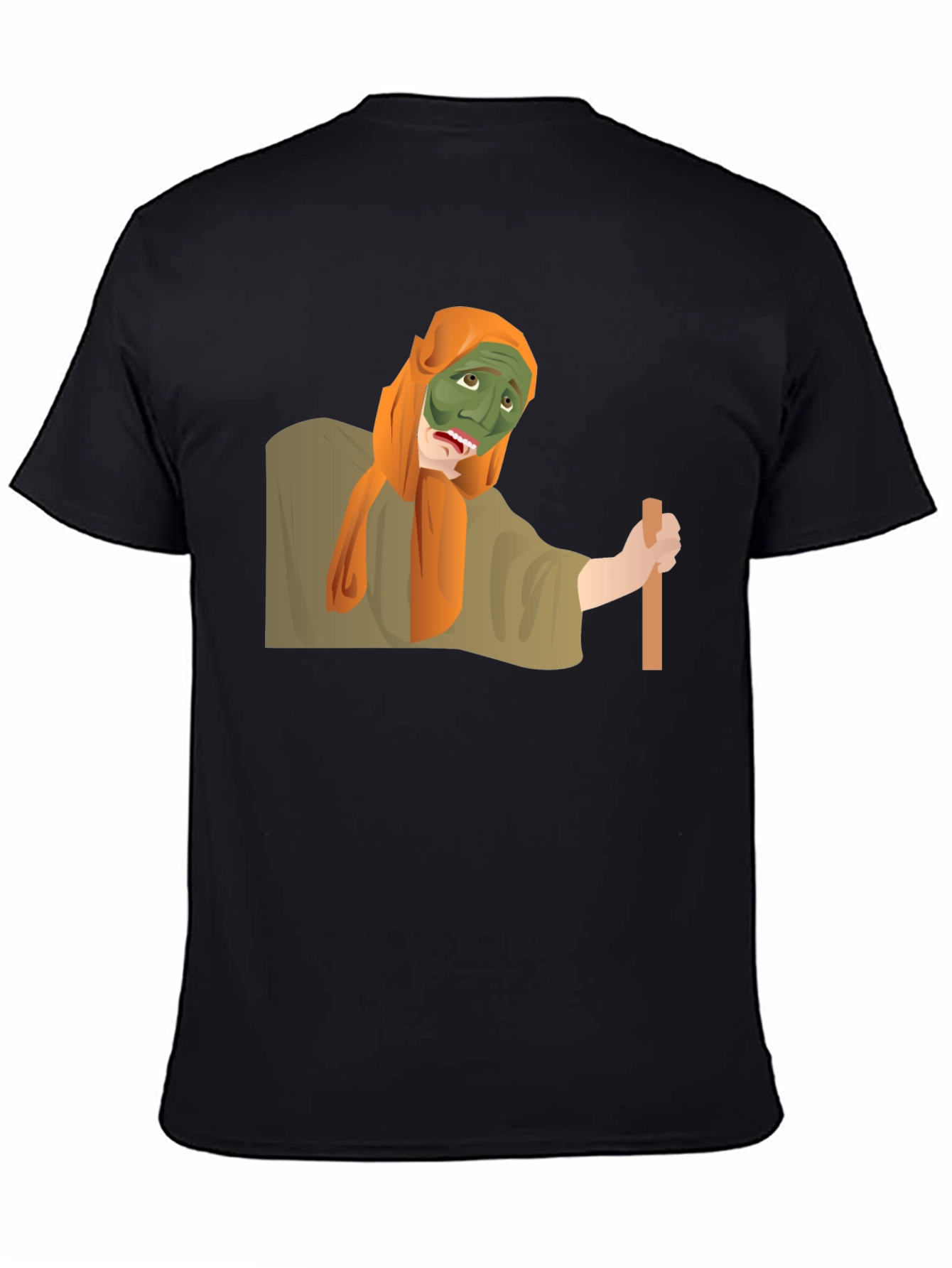 Funny Green Mask Man Graphic Tee
