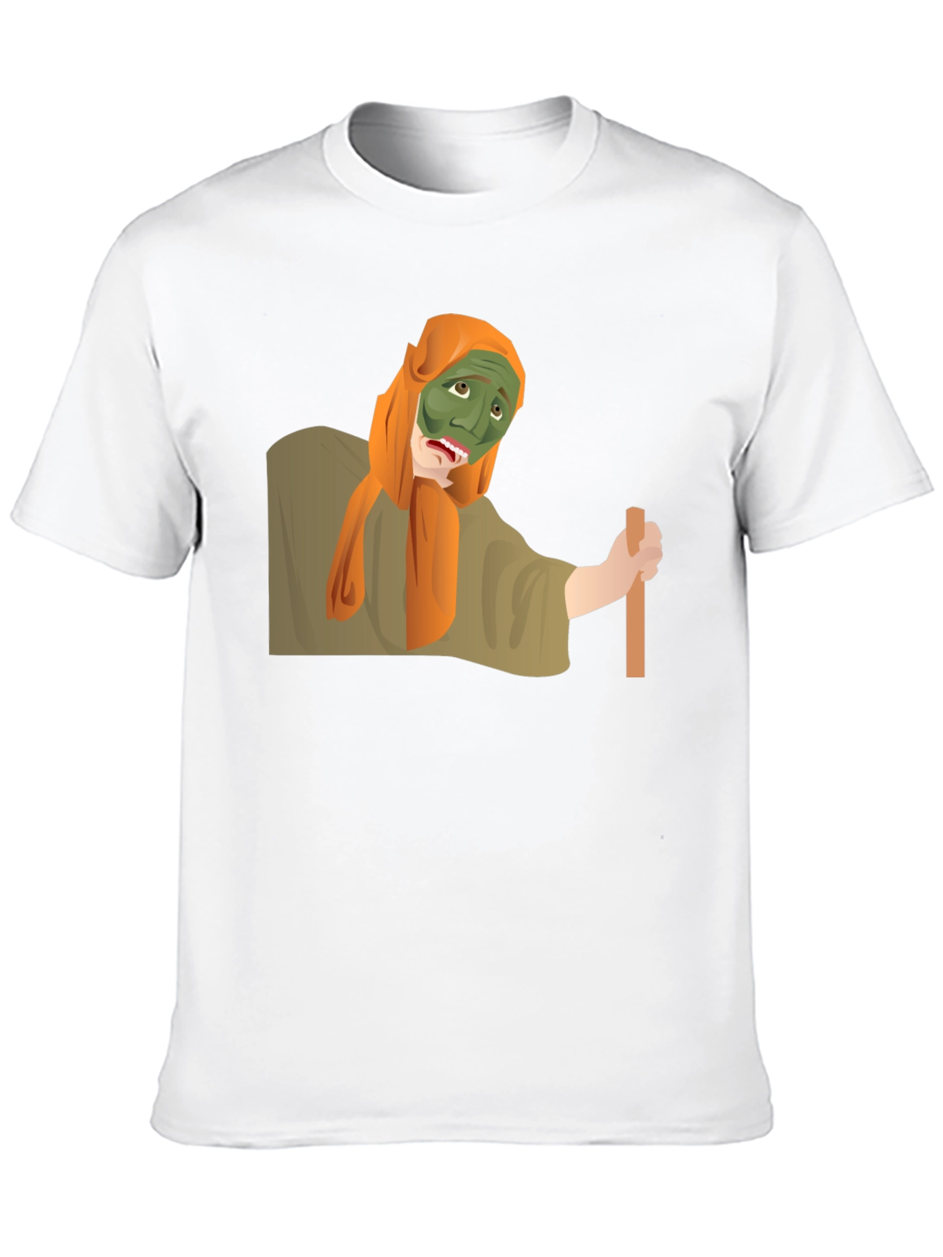 Funny Green Mask Man Graphic Tee