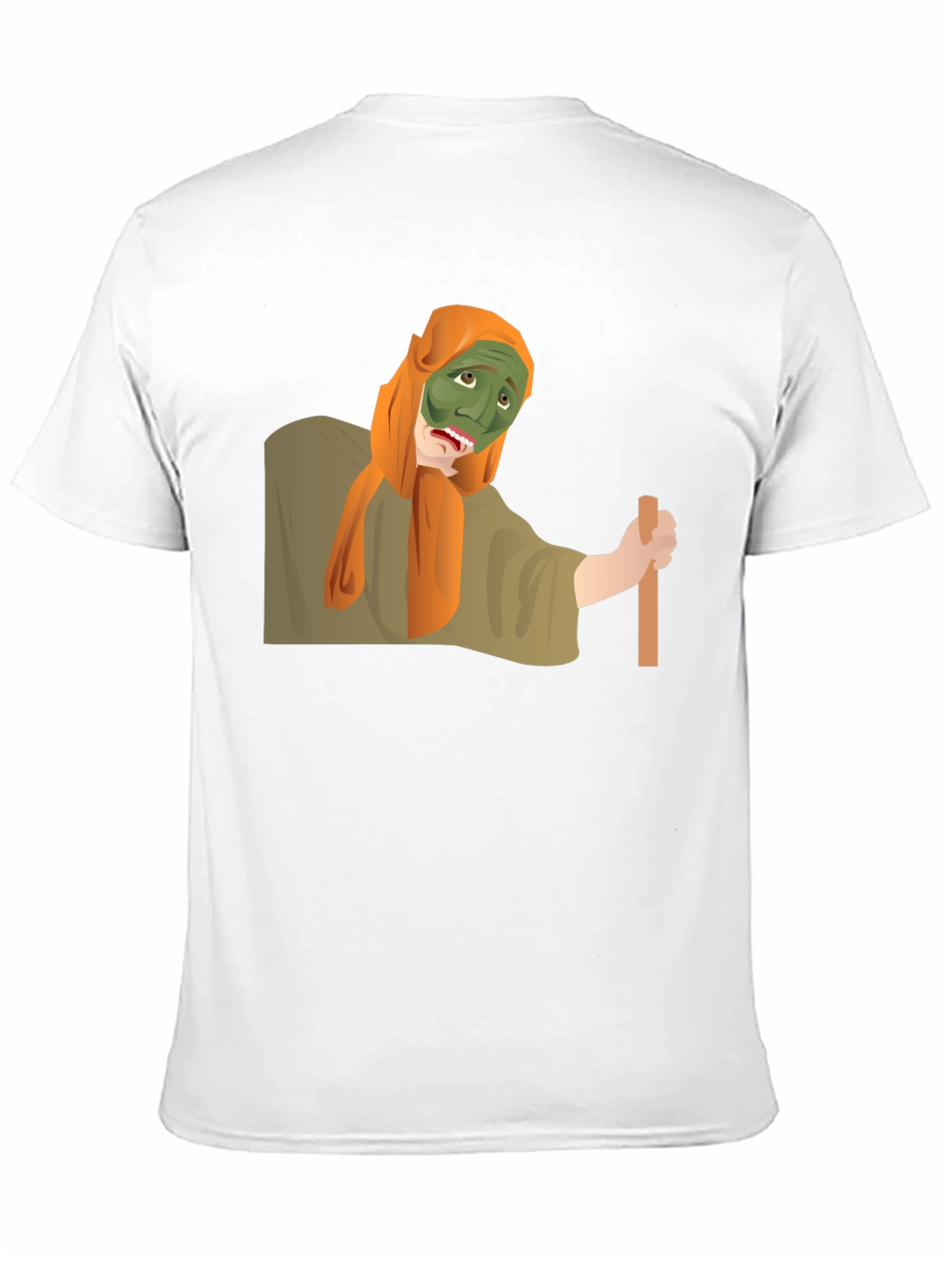 Funny Green Mask Man Graphic Tee