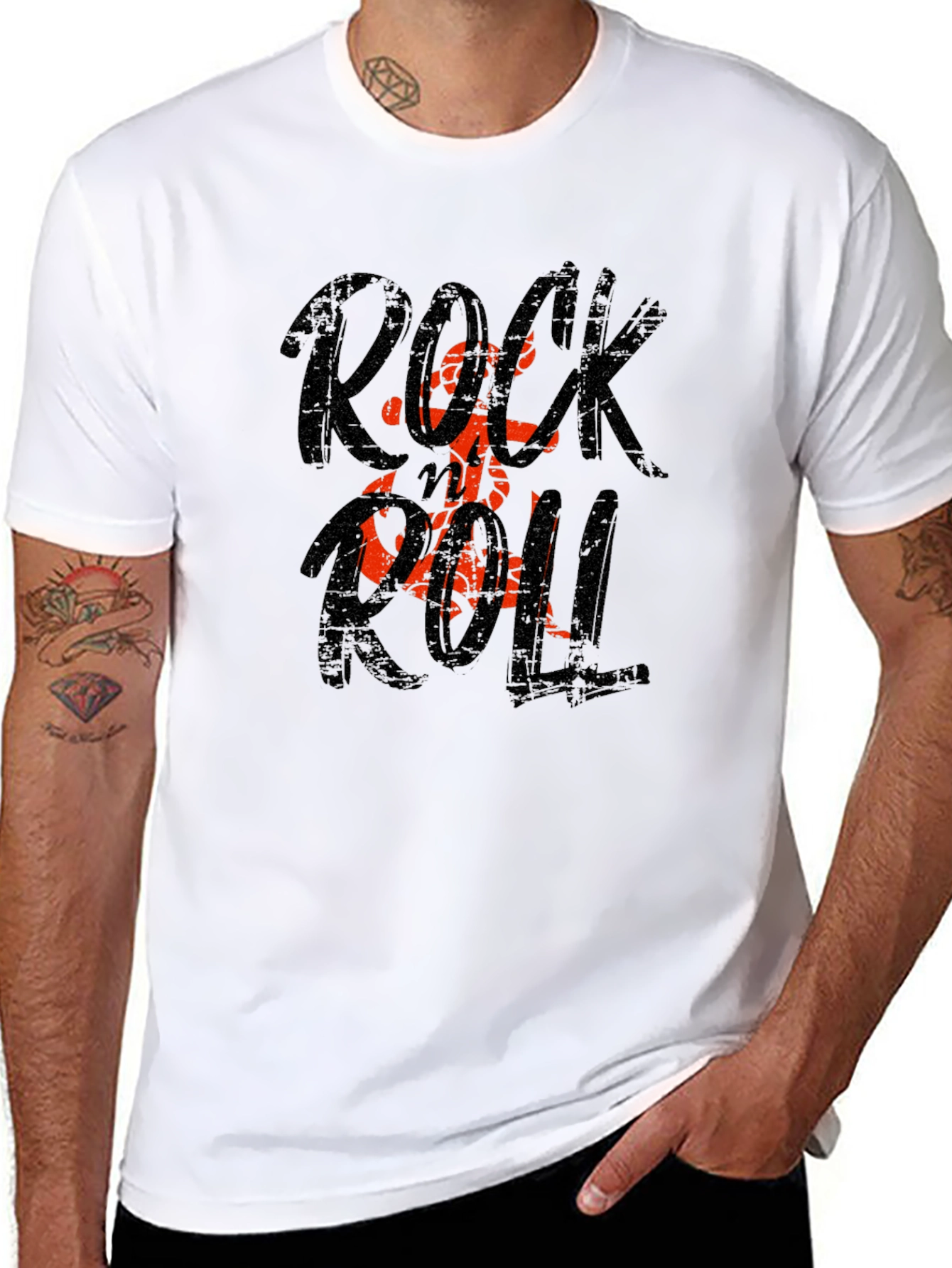 Rock and Roll Graphic Tee - Black