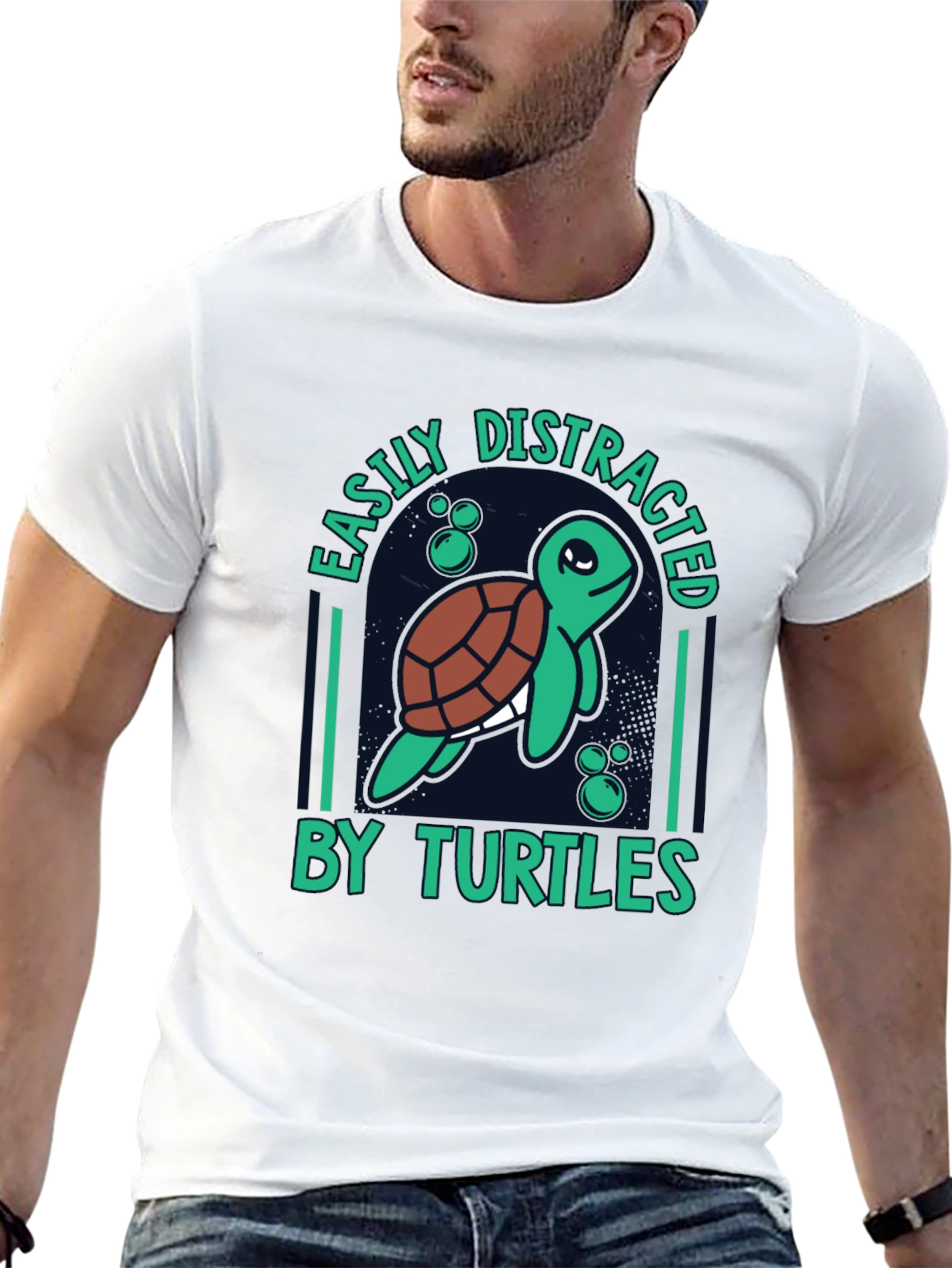 Easily Distracted by Turtles Graphic Tee