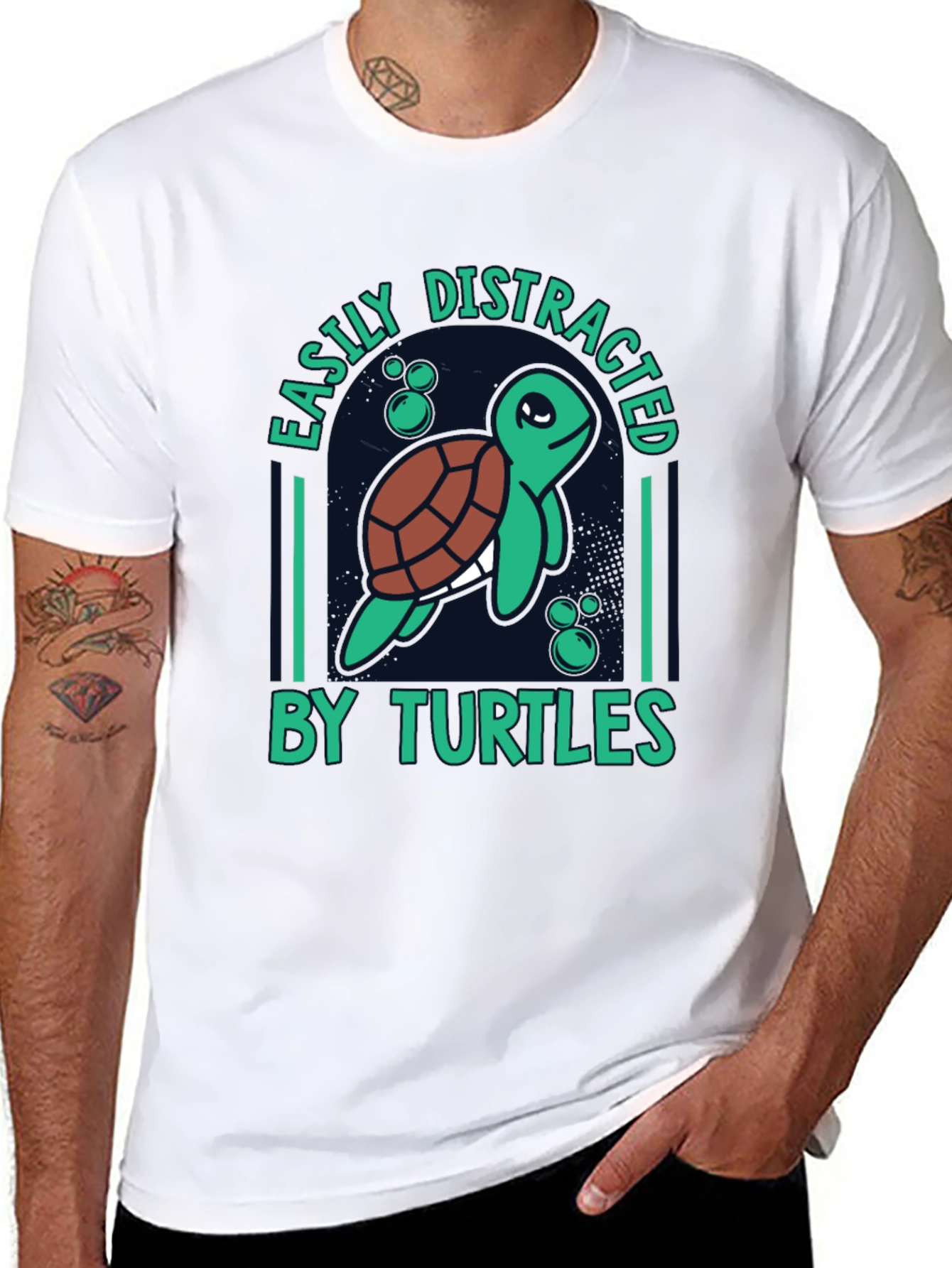 Easily Distracted by Turtles Graphic Tee