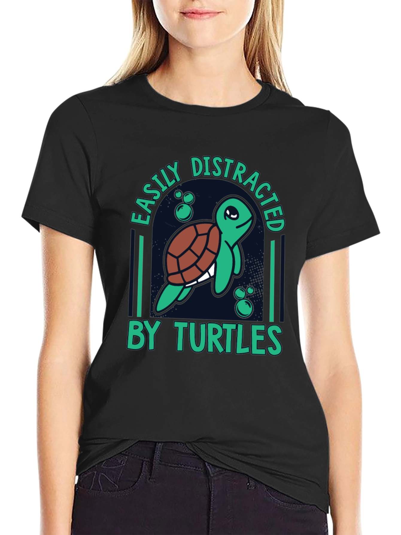 Easily Distracted by Turtles Graphic Tee