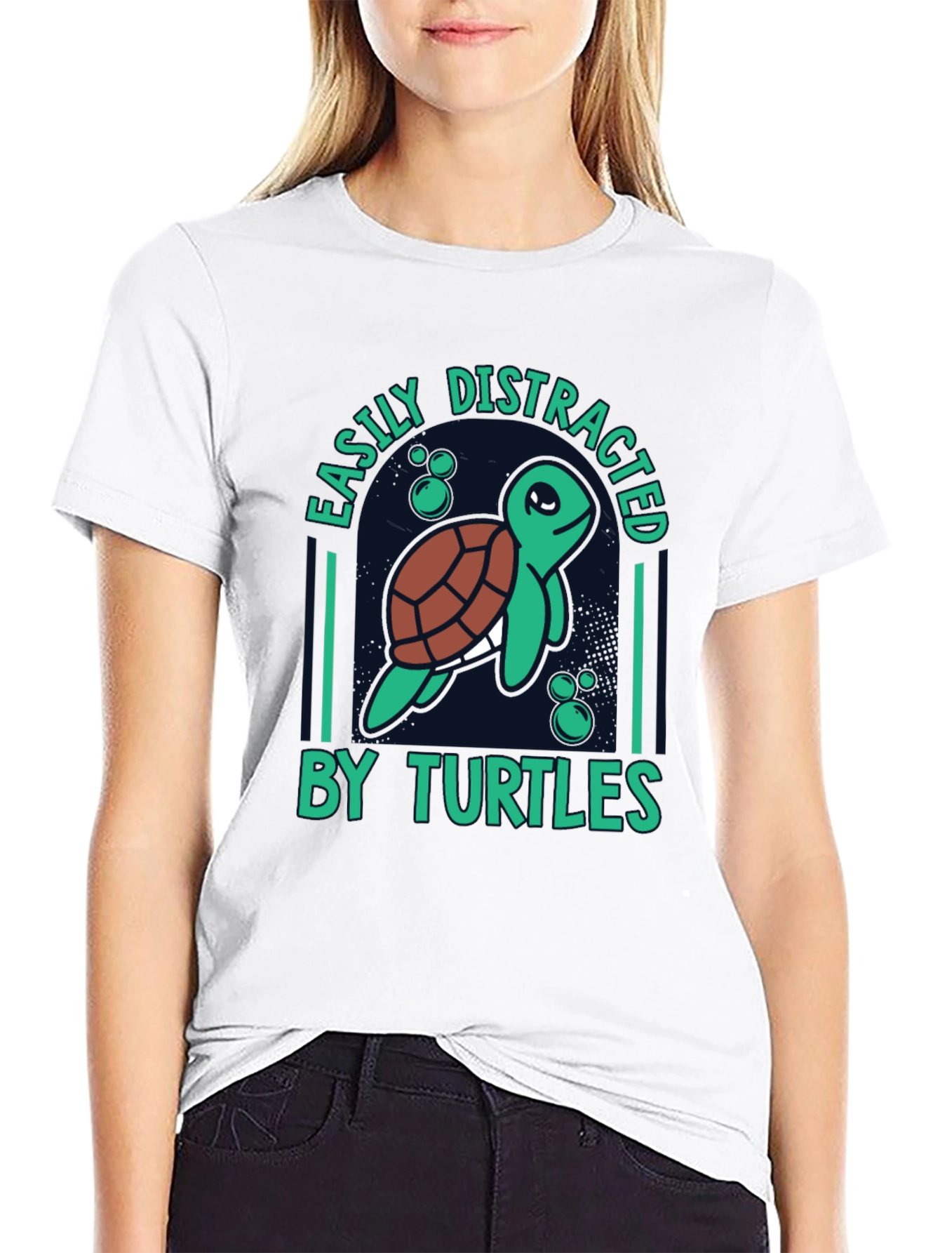 Easily Distracted by Turtles Graphic Tee